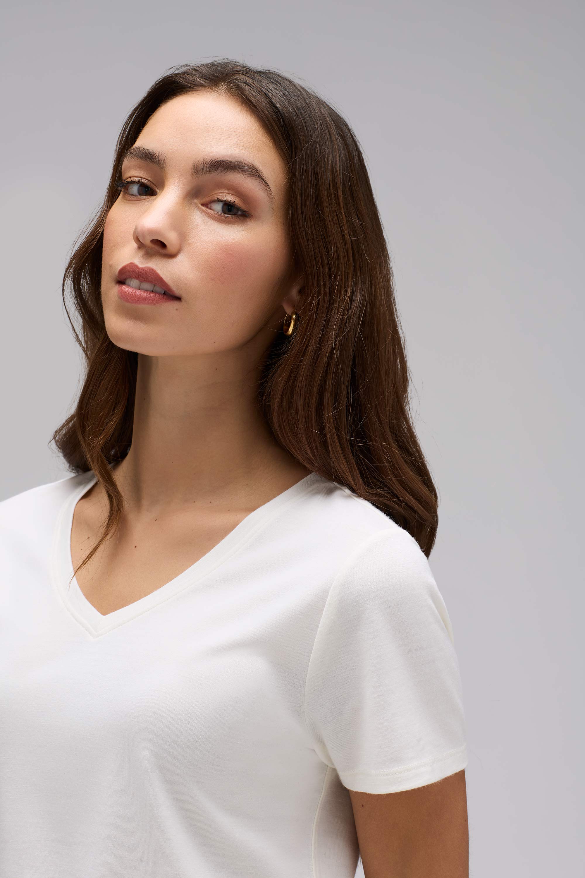 Women's Merino V-Neck T-Shirt、mySite、noshort