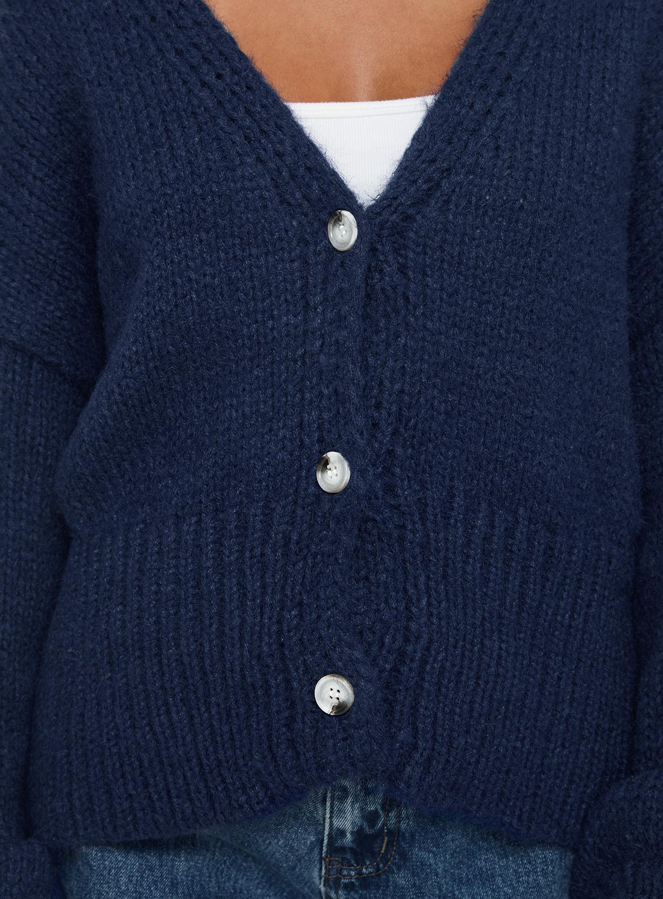 Yasmyn Knit Cardigan Royal Blue、mySite、solidvoid