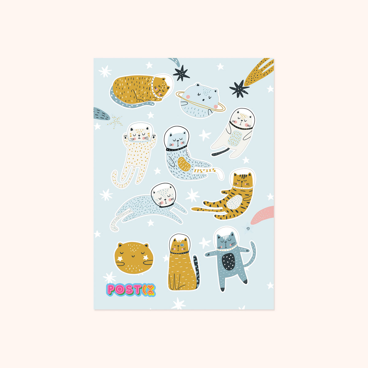  Meowter Space Paper Sticker Sheet、mySite、ghnorth