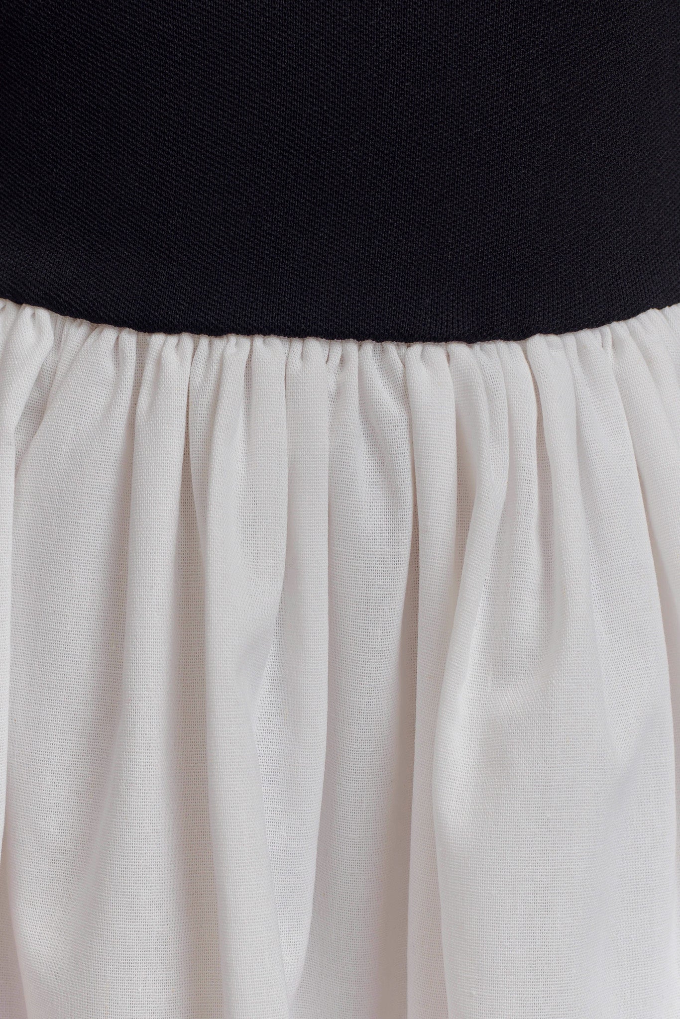 Sansa Knit And Linen Mini Dress - Black & White、mySite、solidvoid