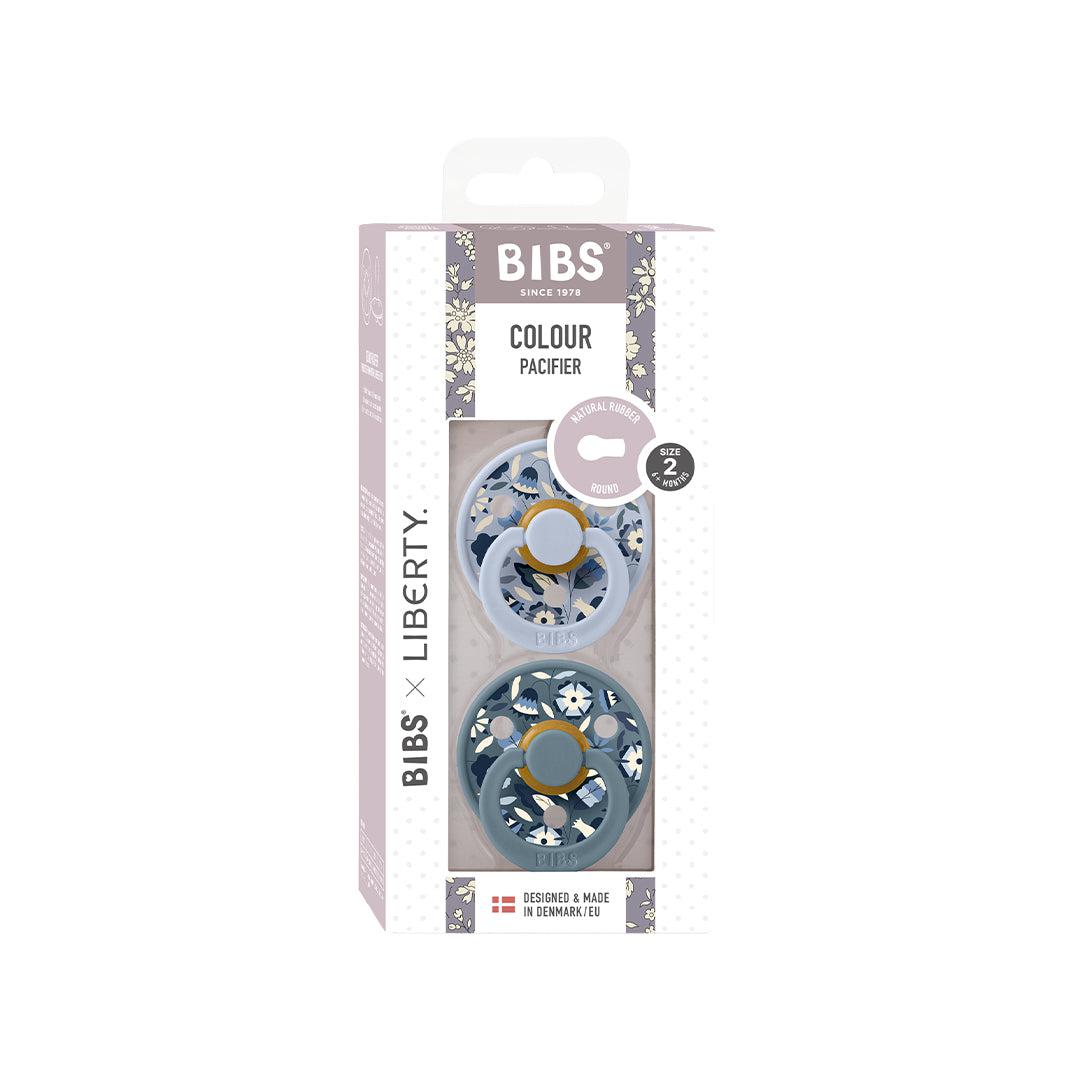  BIBS X LIBERTY Colour Latex Pacifier - 2 Pack - Dusty Blue Mix - Bobo、mySite、merchandisen