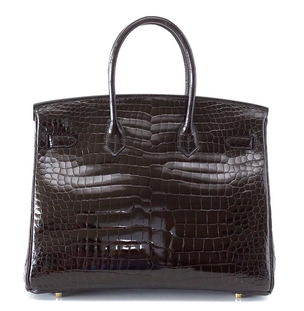 Hermès Birkin 35 Porosus Crocodile Noir GHW Bag、mySite、garminoutage.com