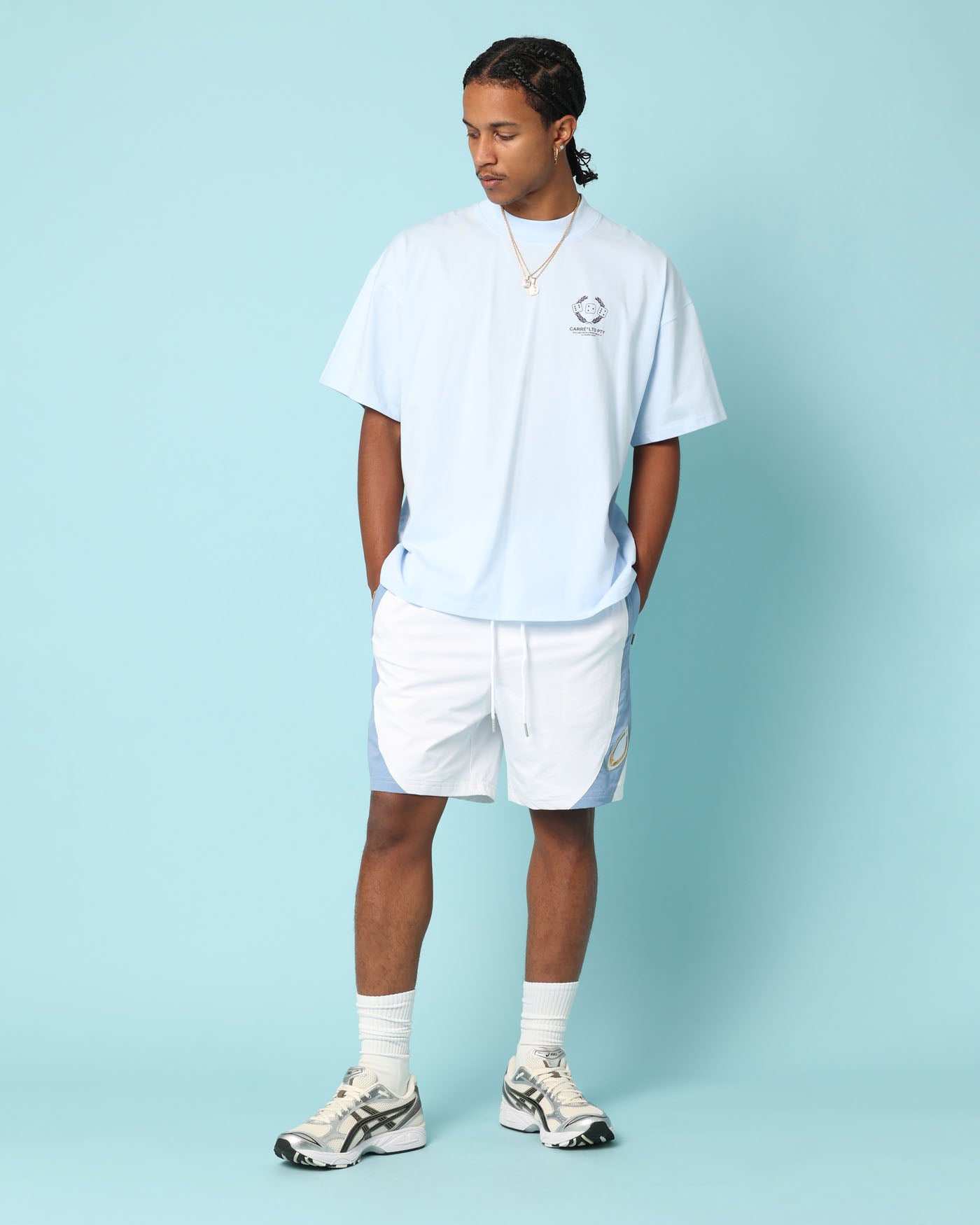 Carré Players Oversized T-Shirt Light Blue、mySite、zt4zffjzw