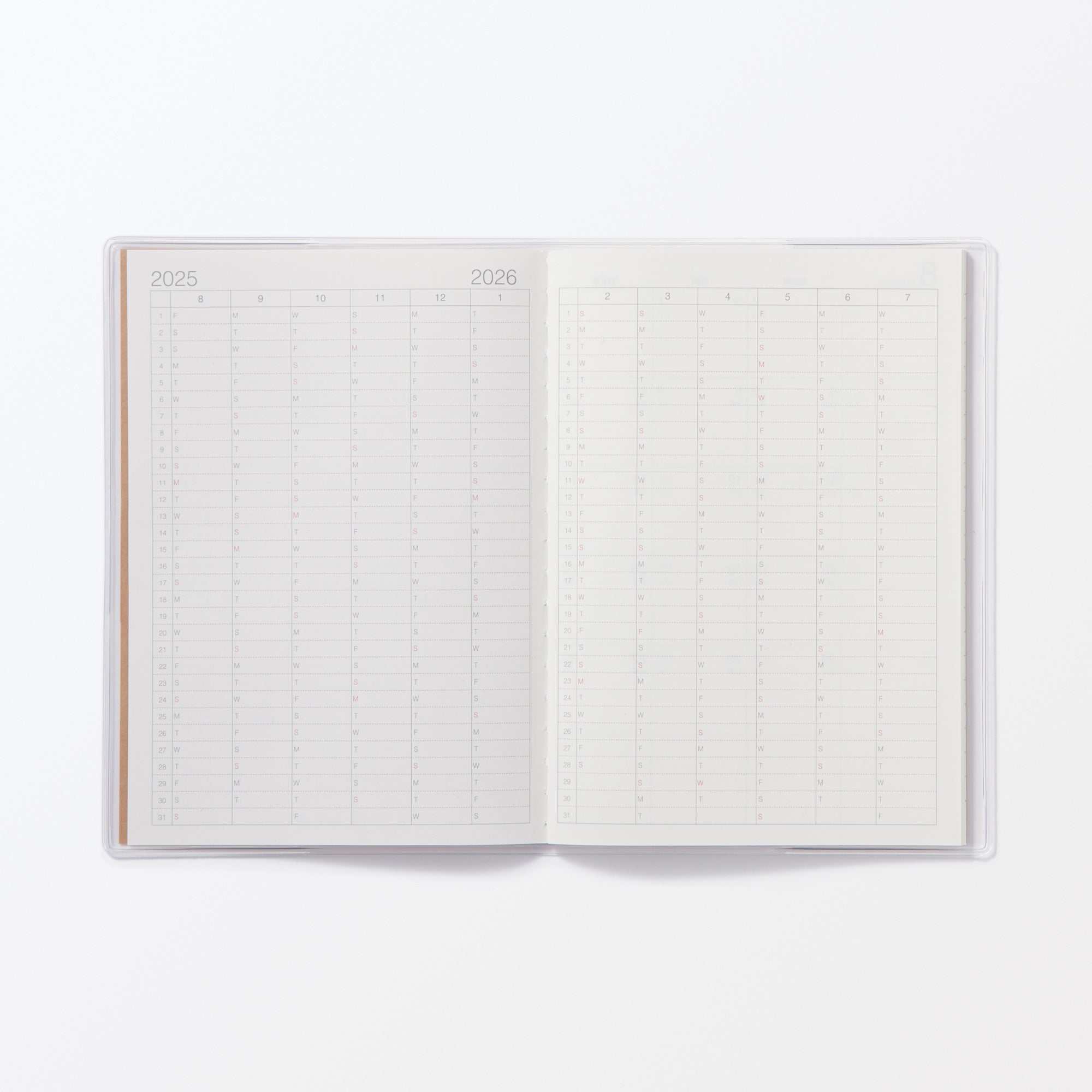  A6 Monthly Planner From Aug. 2025 - Mon. Start、mySite、sugarbowlscore