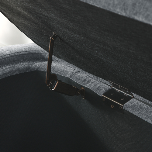 Linen Fabric Upholstered Bench with Large Storage Space for the Living Room, Entryway and Bedroom,Beige,( 51.5''x20.5''x17'' )、、casual