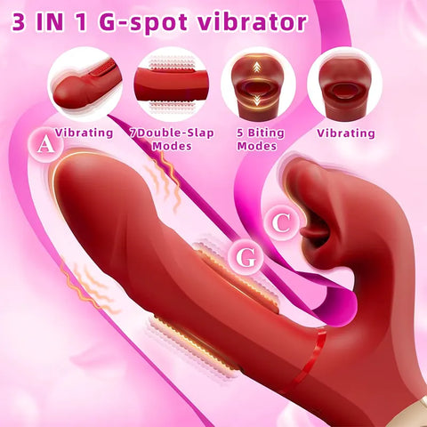 Rose Tongue Vibrator with Biting Motion