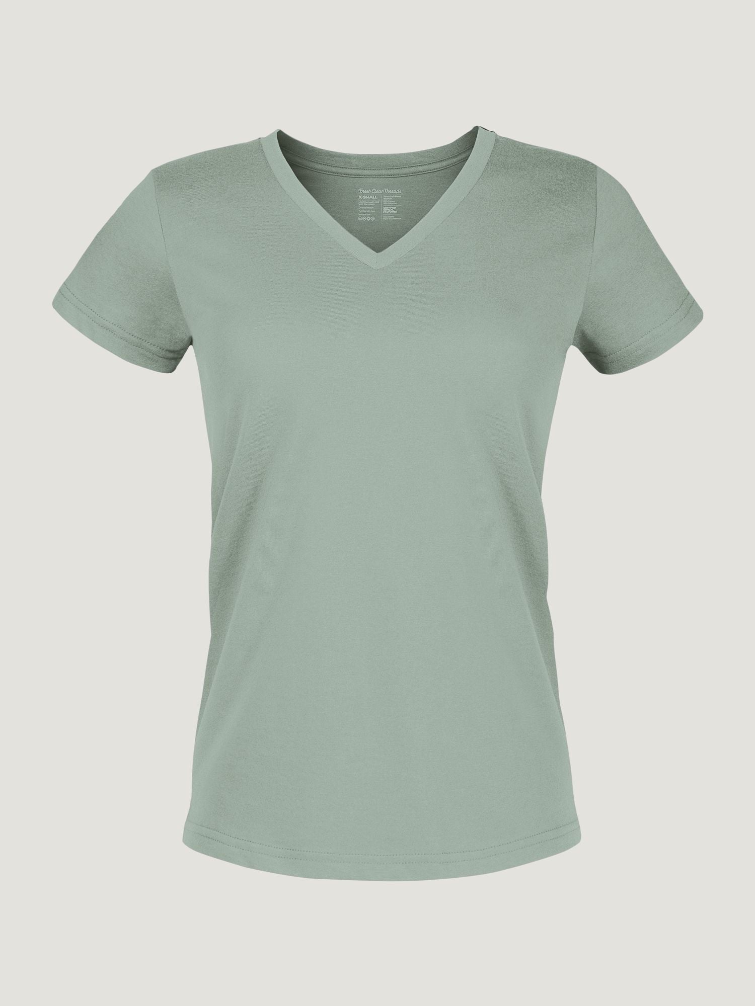  Women's Vintage Green V-Neck、mySite、ghnorth