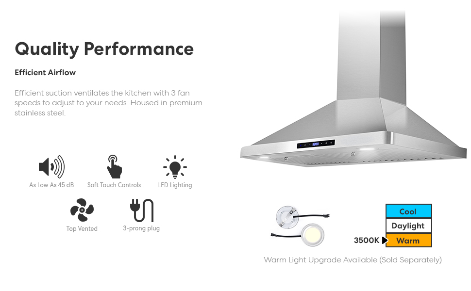 range hood, wall mount range hood, wall range hood, cosmo, cosmo range hood, 63175S