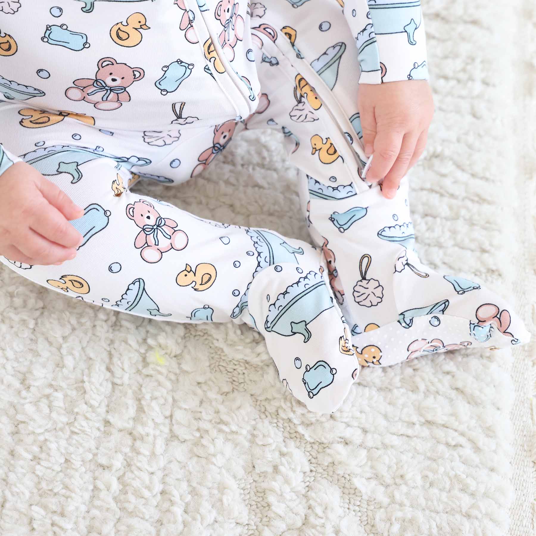  Bathtime Besties Zipper Footie | Blue、mySite、layawaytickets