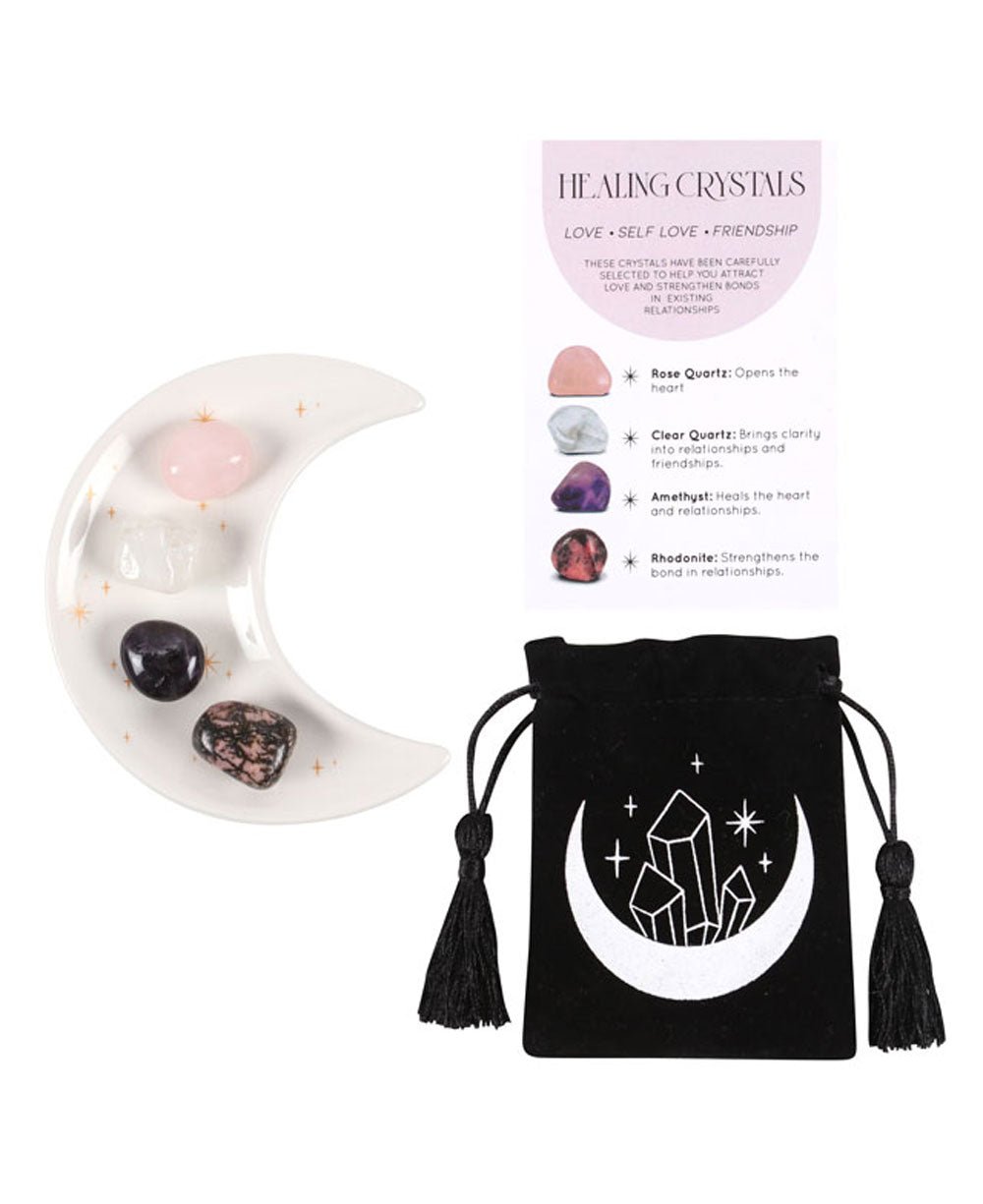 Love Crystals and Crescent Moon Trinket Dish Set、mySite、topwebapps