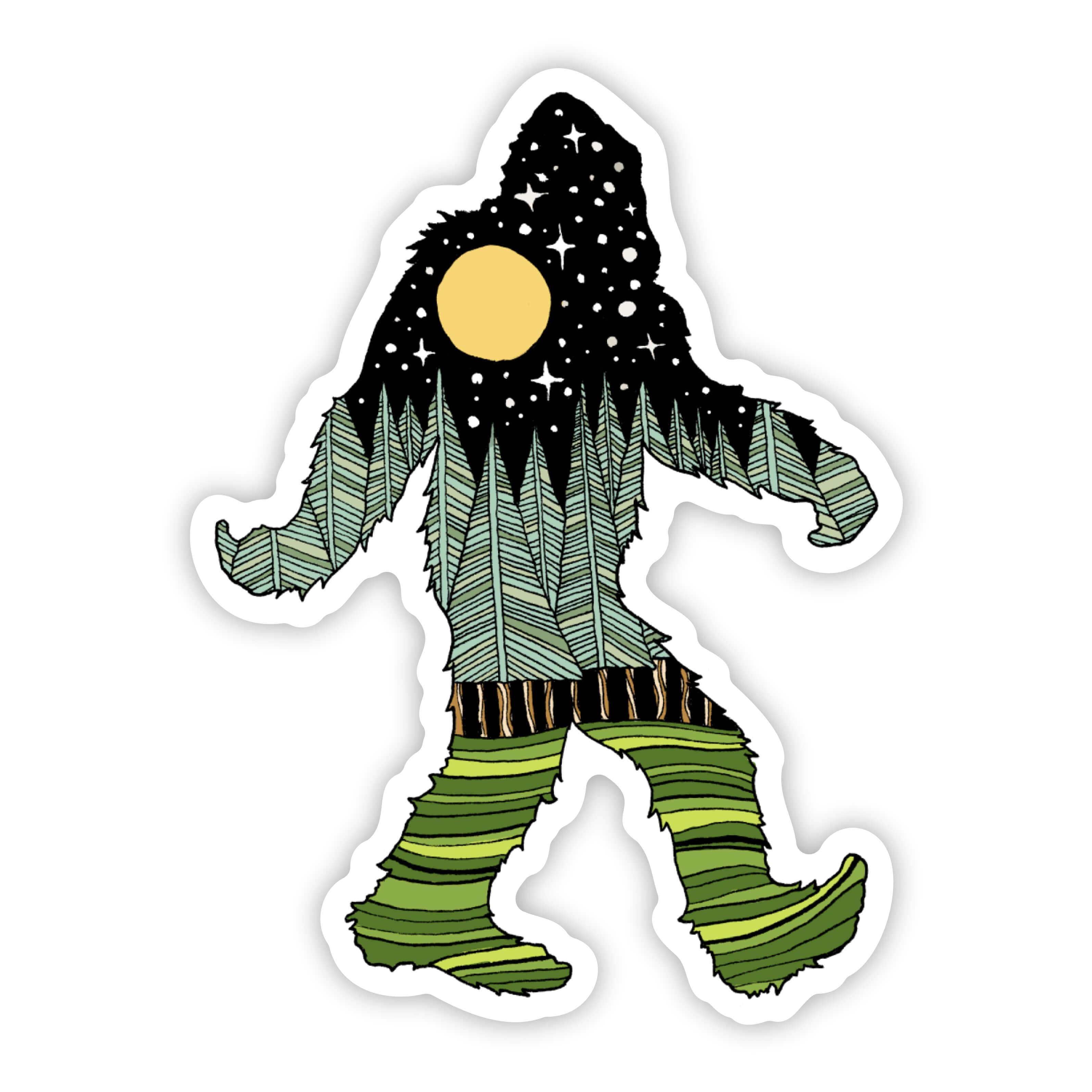  Bigfoot Sticker - Large Size 3.7 x 5.0、mySite、elrpsem3k