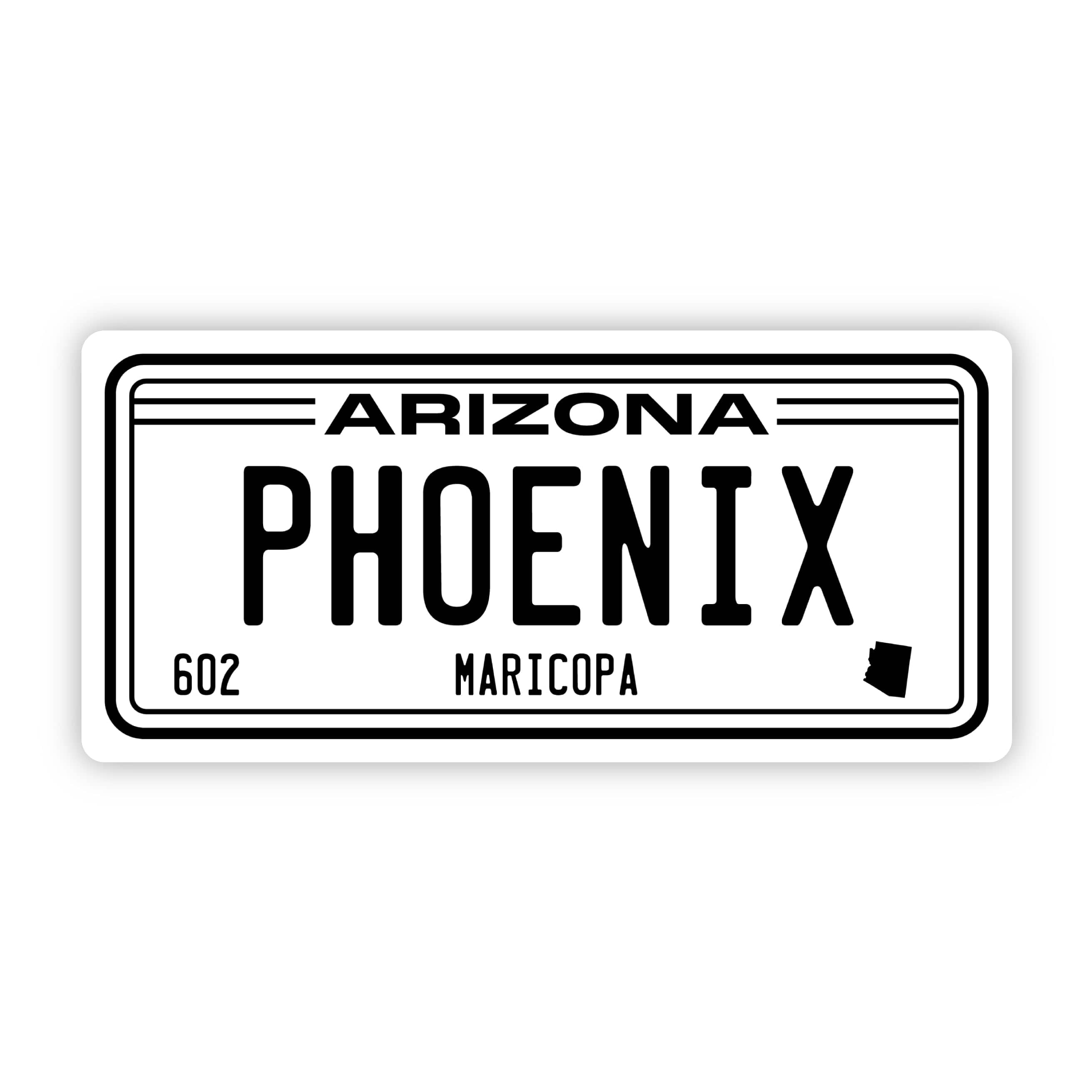  Phoenix Arizona 602 License Plate Sticker、mySite、ghnorth