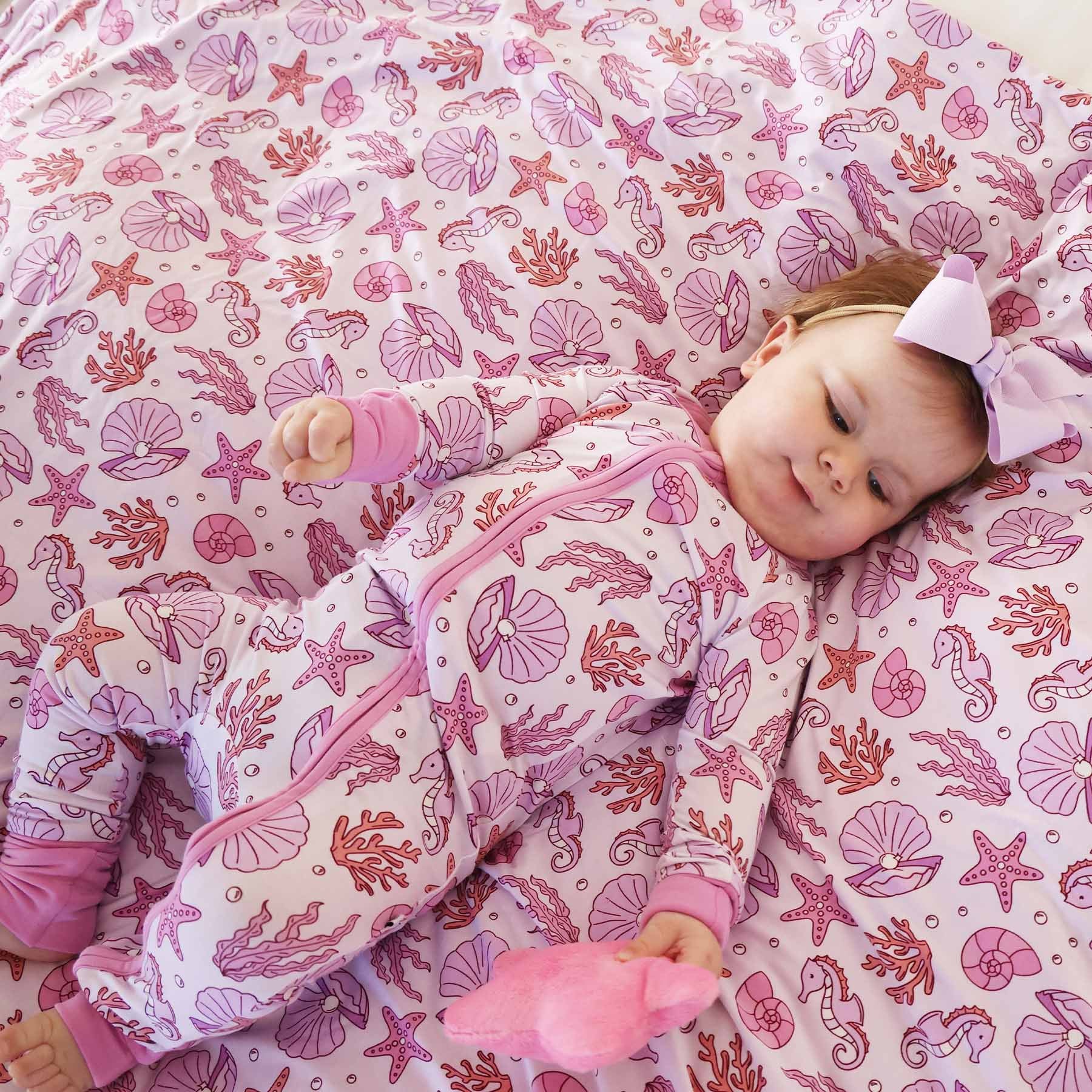  Tiny Tides Double Sided Bamboo Blanket | Pink、mySite、layawaytickets