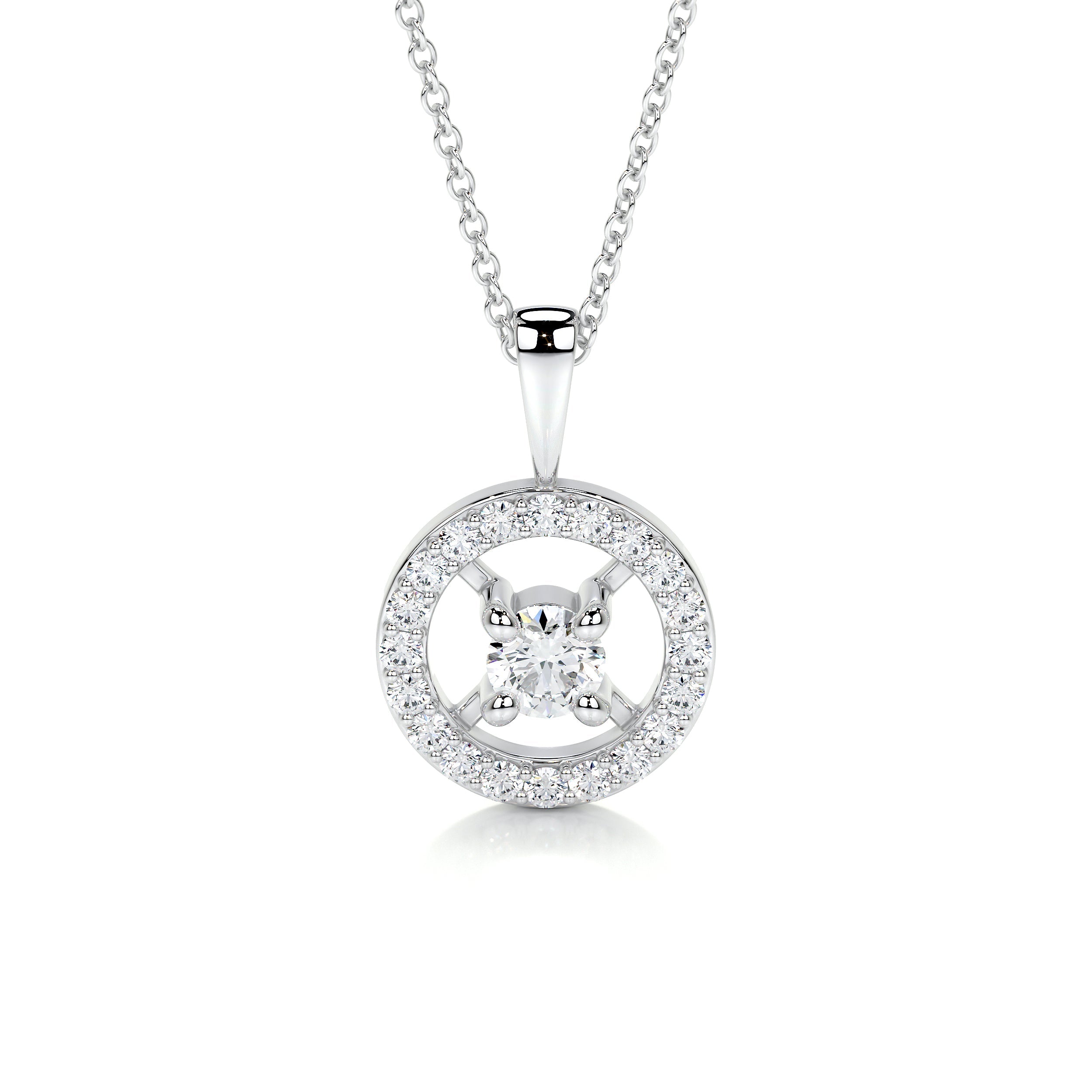 Aspen Lab Grown Diamond Pendant (0.6 Carat) -14K White Gold、mySite、hinf8tx79
