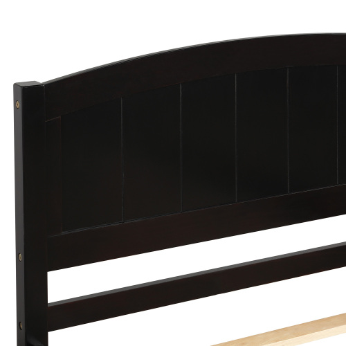 Twin size Platform Bed with Trundle, White、、casual