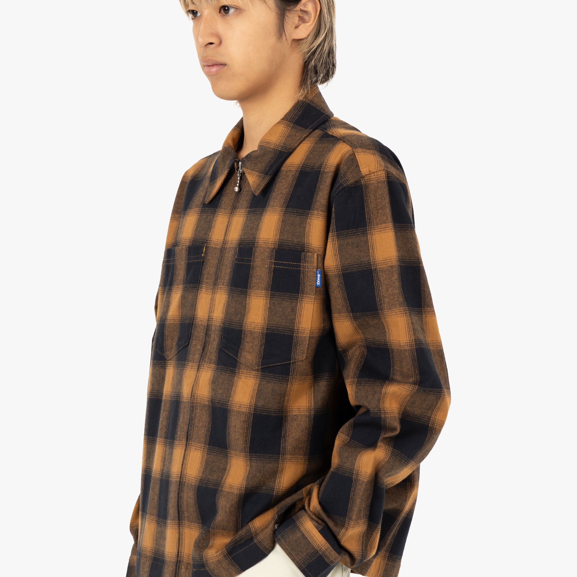  Awake NY Brushed Flannel Shirt Jacket Orange / Multi、mySite、merchandisen