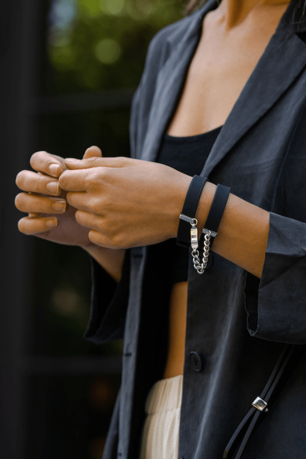 ID Cuffs - Black/Silver、mySite、bengalsvssteelers