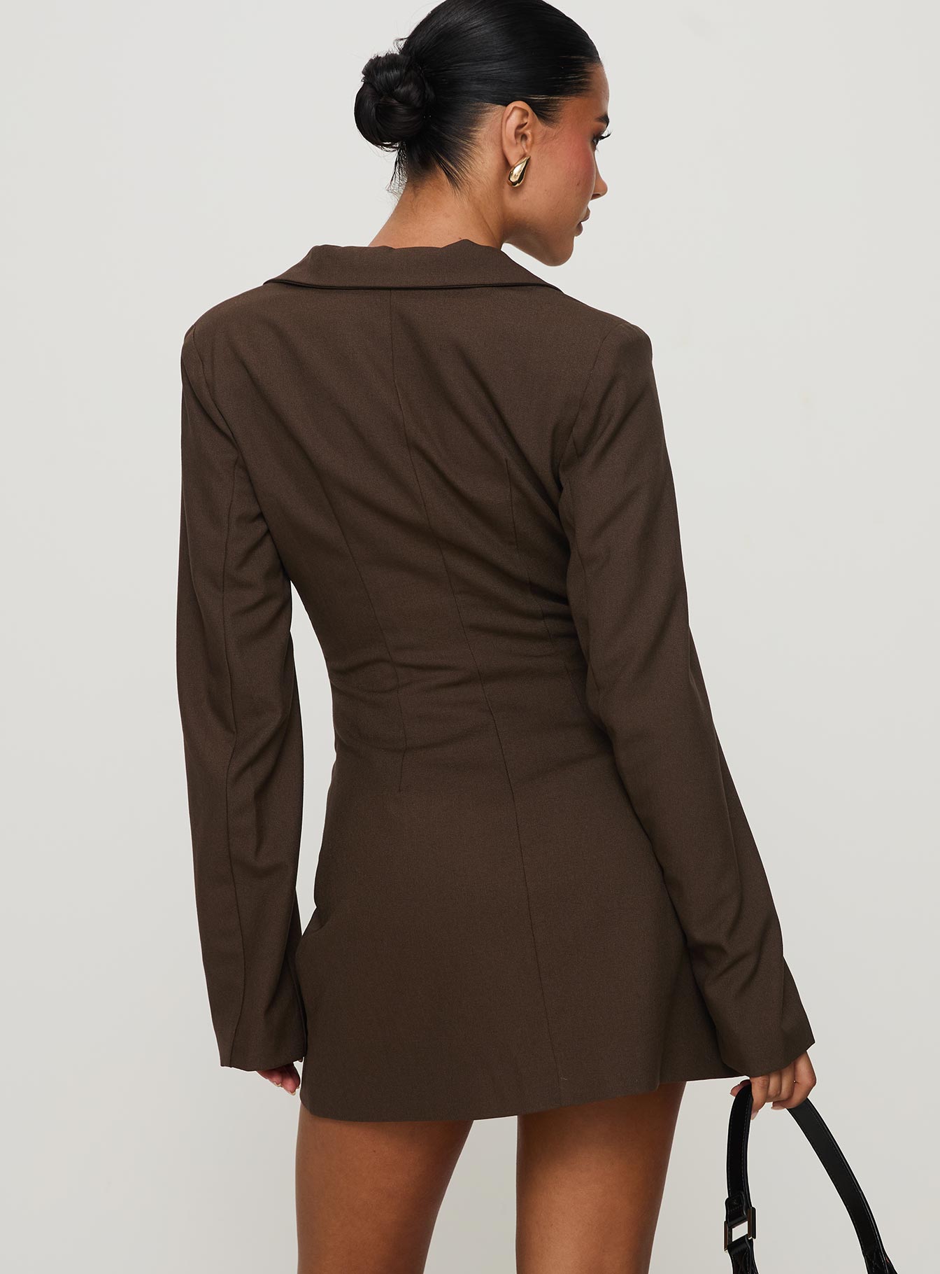 Dianah Blazer Mini Dress Brown、mySite、solidvoid