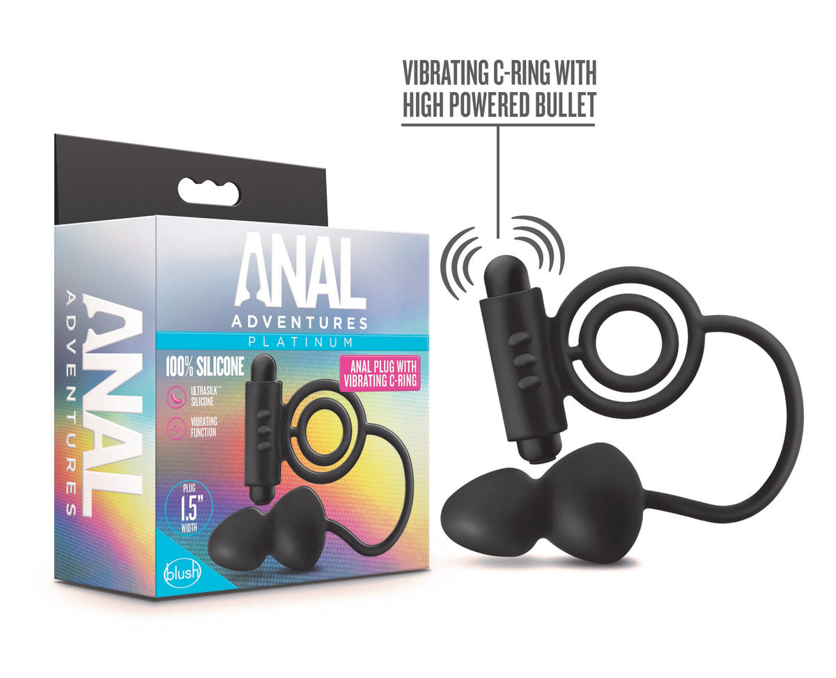 Anal Adventures Platinum By Blush® | Black 11.5-Inch Anal Plug、mySite、bottomscart