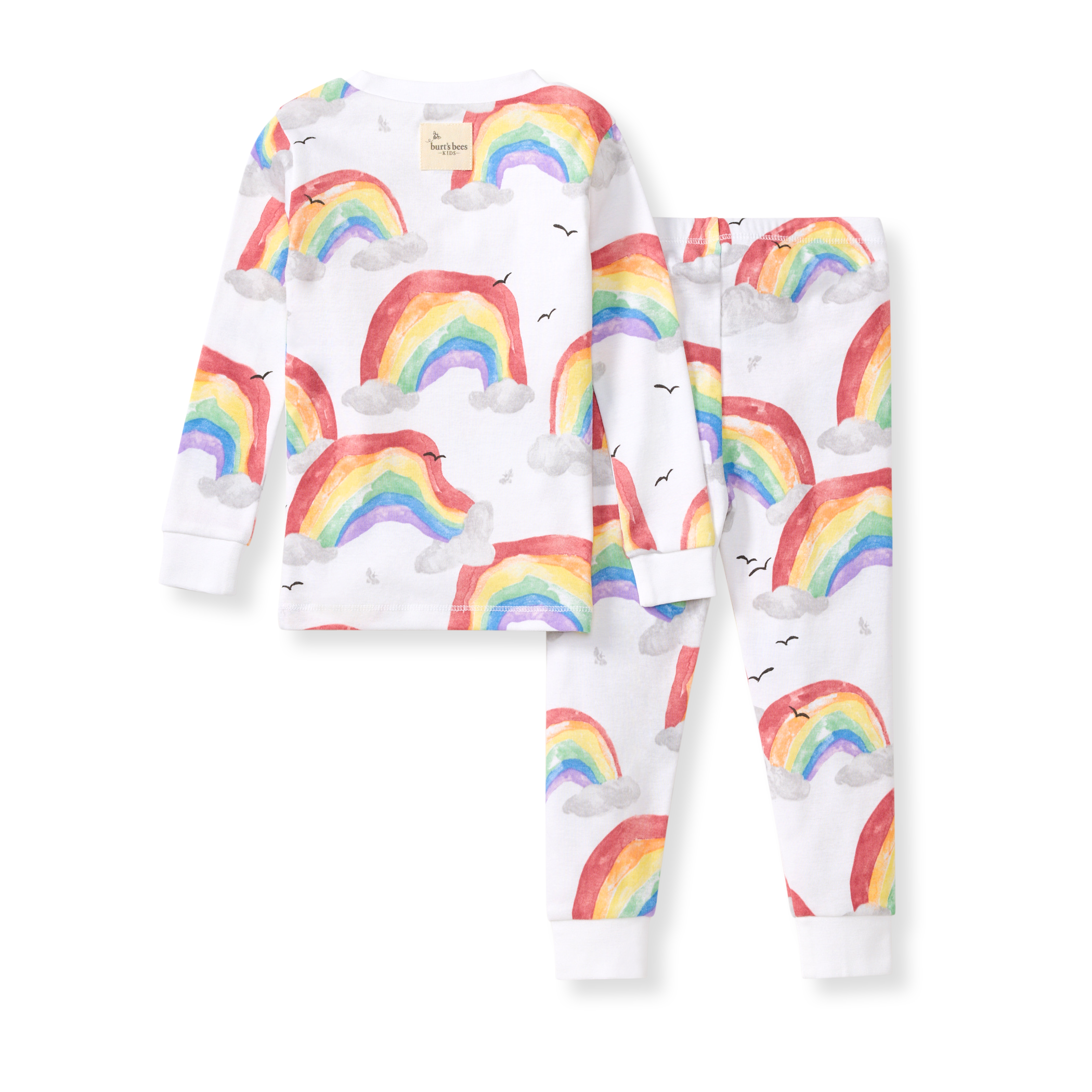 Happy Rainbow Organic Two-Piece Pajamas、mySite、g9winljtr