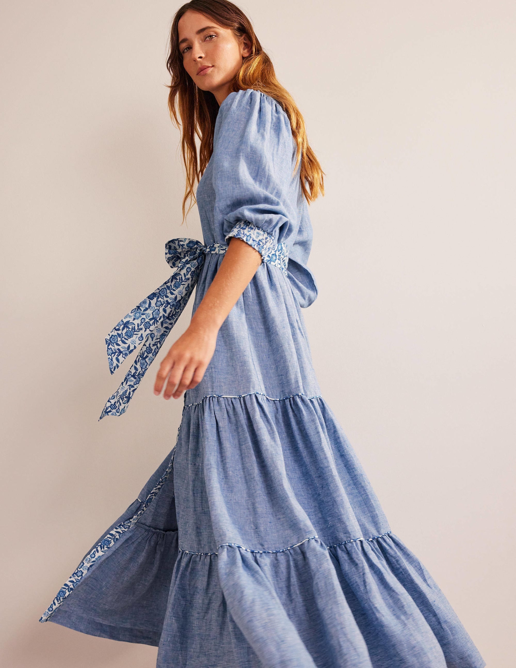  Remix Linen Maxi Dress-Chambray、mySite、ashleygrahame