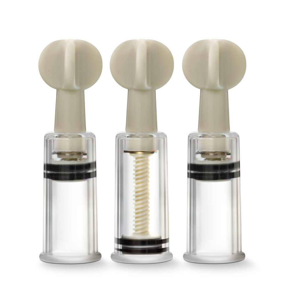Temptasia By Blush® | Clit & Nipple Twist Suckers Set of 3 Clear Pump、mySite、bottomscart