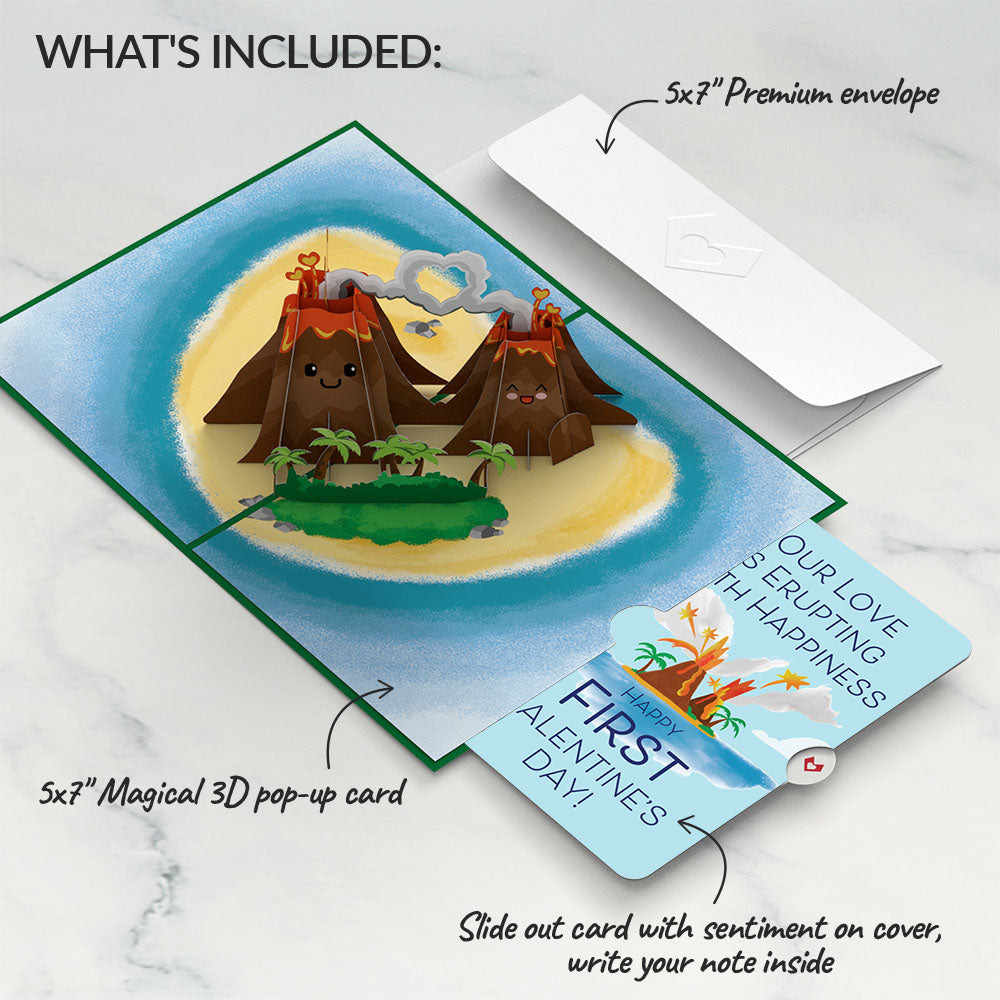 I Lava You Our Love Is Erupting With Happiness Valentine Pop-Up Card and Sentiment Set、mySite、solidvoid