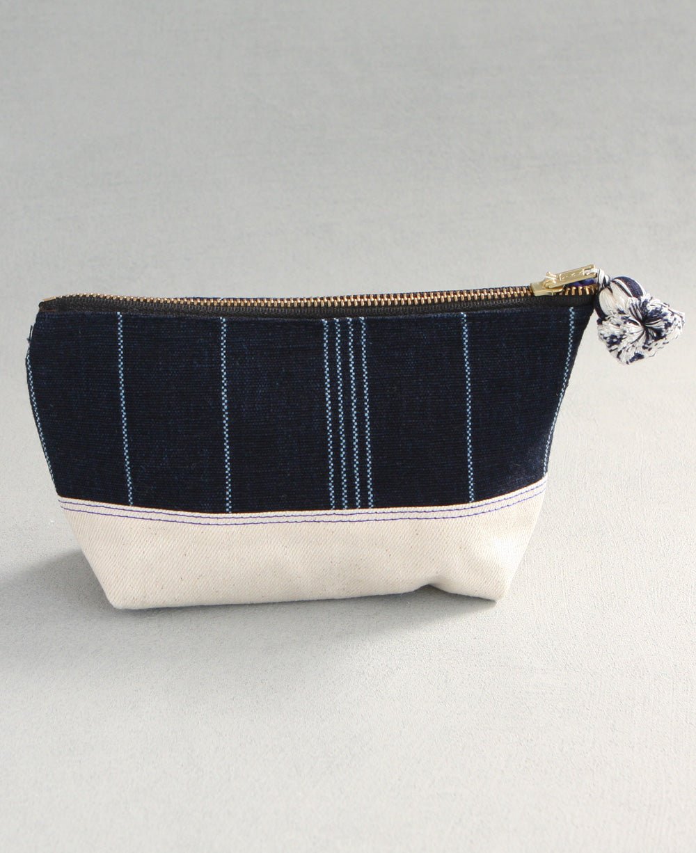 Guatemalan Indigo Stripe Zipper Pouches、mySite、topwebapps