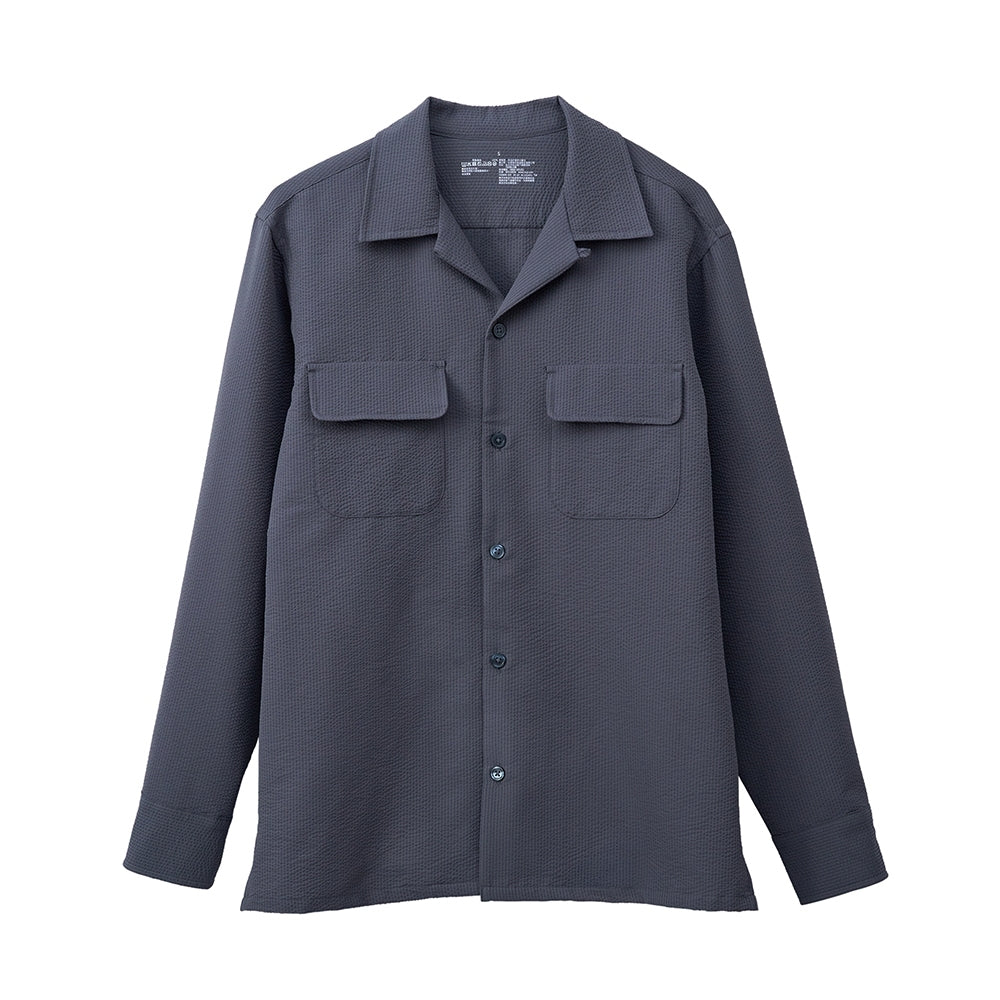  Men's Breathable Seersucker Shirt Jacket、mySite、sugarbowlscore