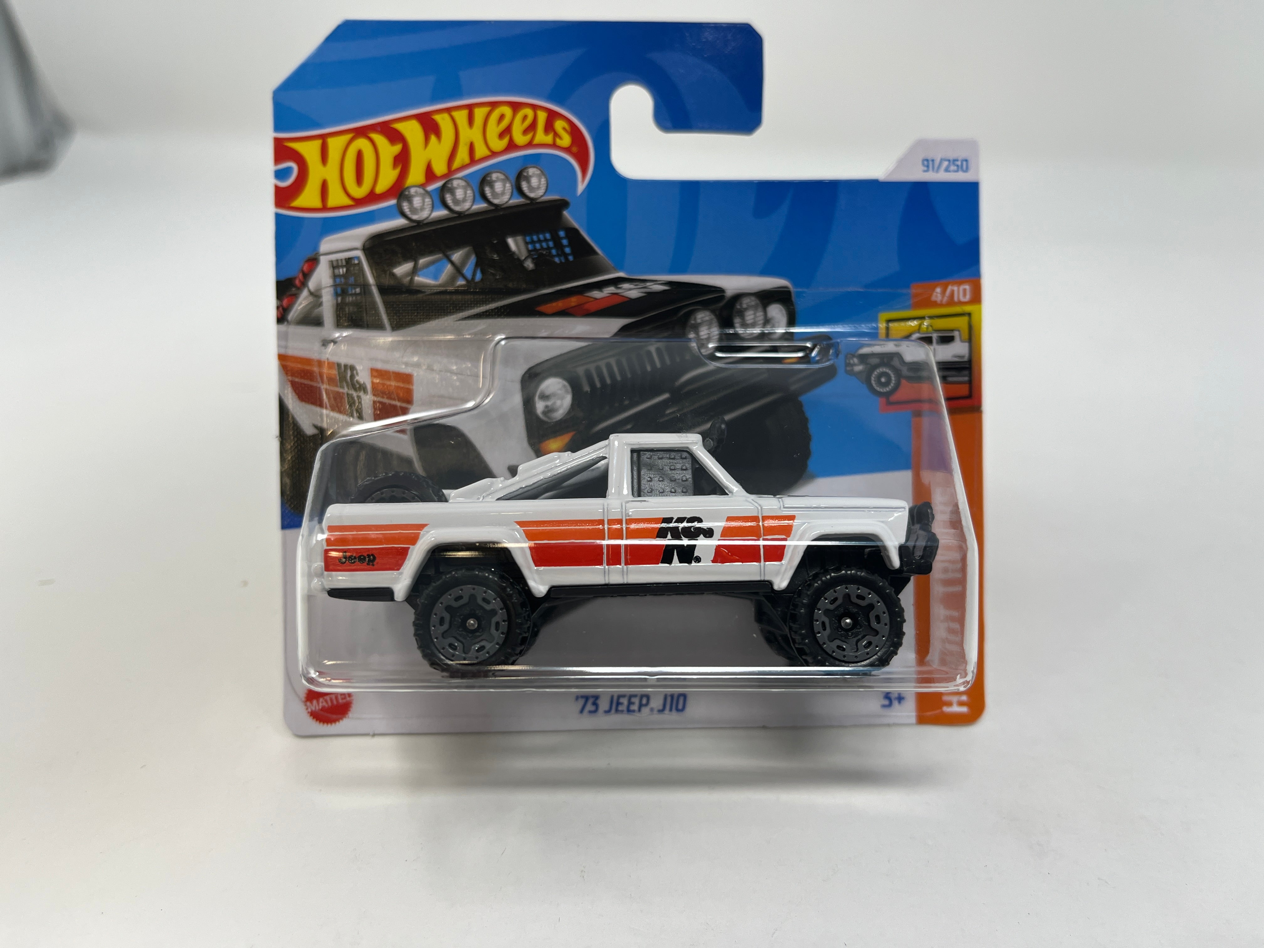 '73 Jeep J10 #91 * White * 2024 Hot Wheels SHORT CARD Case L、mySite、hgirdovlk