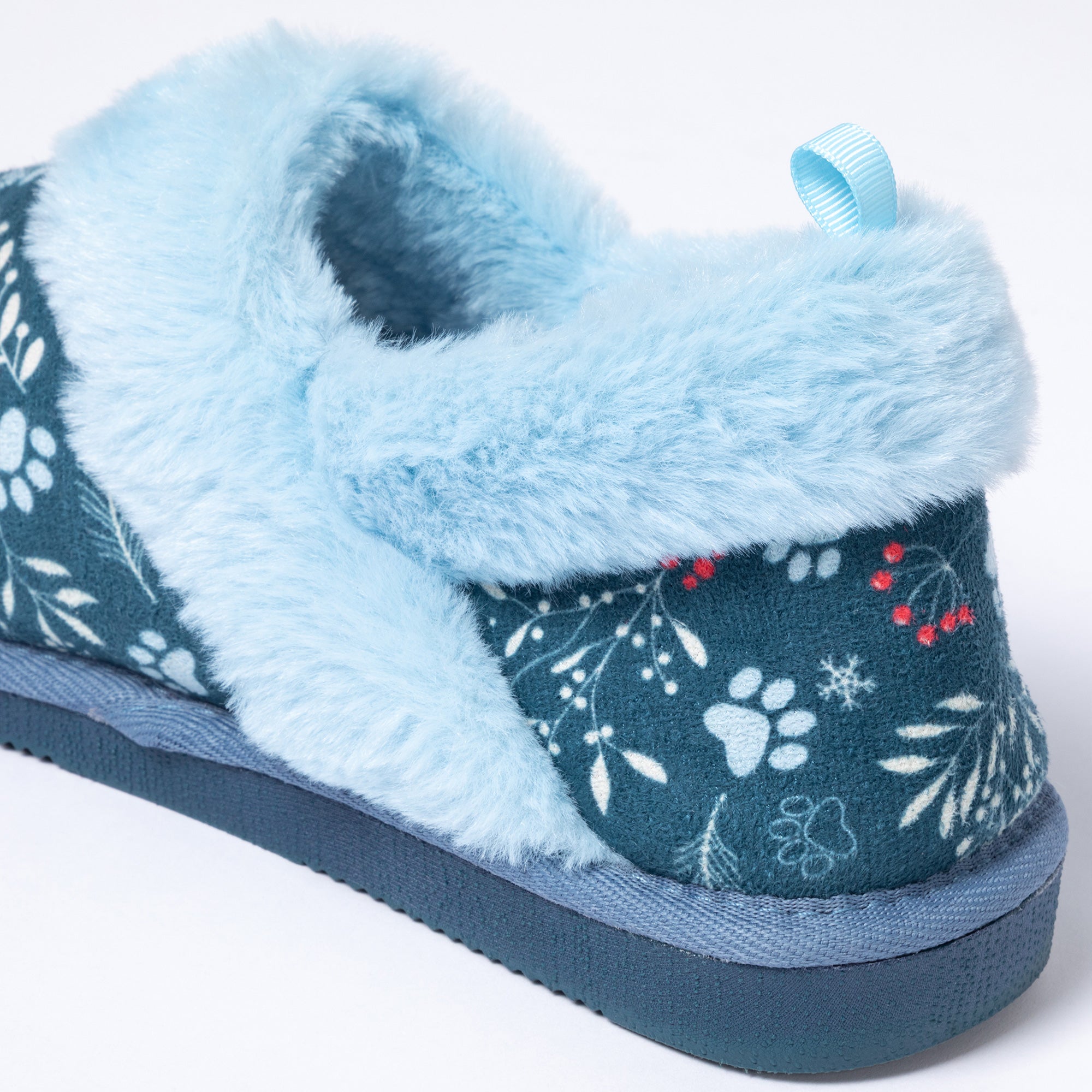 Paw Print Faux Fur Lined Indoor/Outdoor Slippers、mySite、camillekostekn