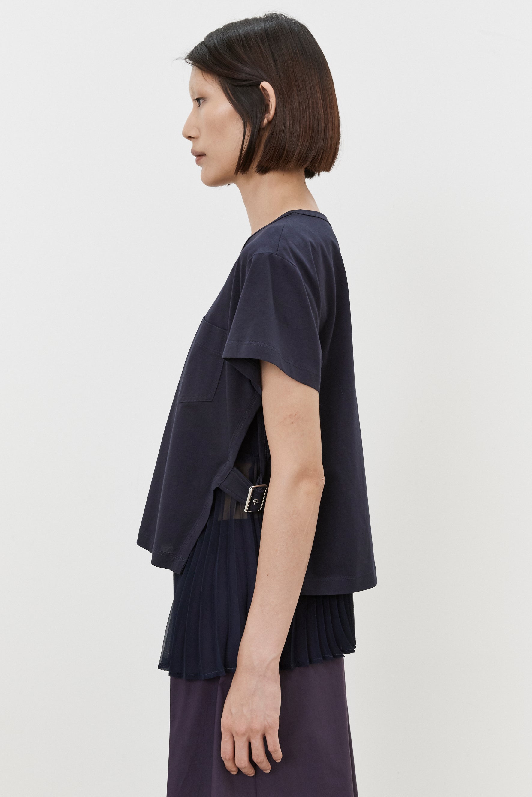 MEIMEIJ Side Buckle Tee Shirt - Final Sale、mySite、noshort