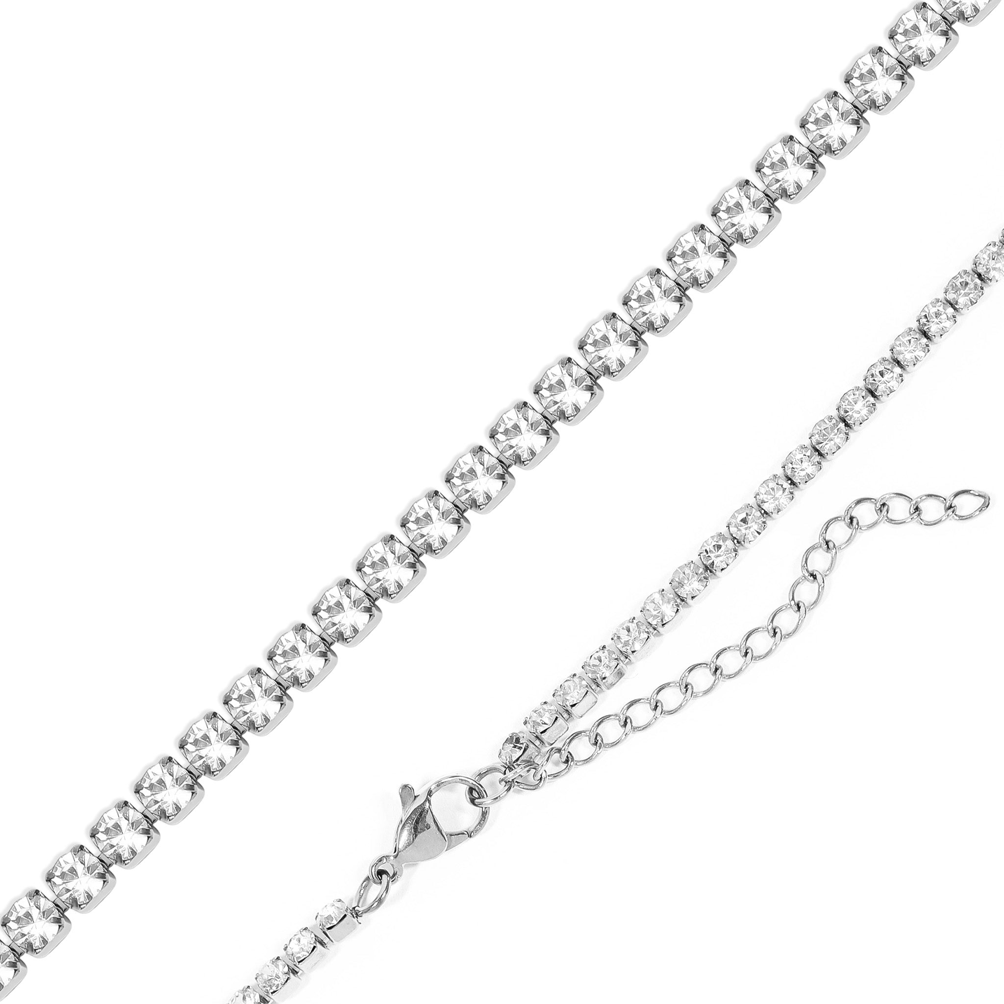Stainless Steel CZ Tennis Chain Necklace / TNN0001、mySite、dreamappss