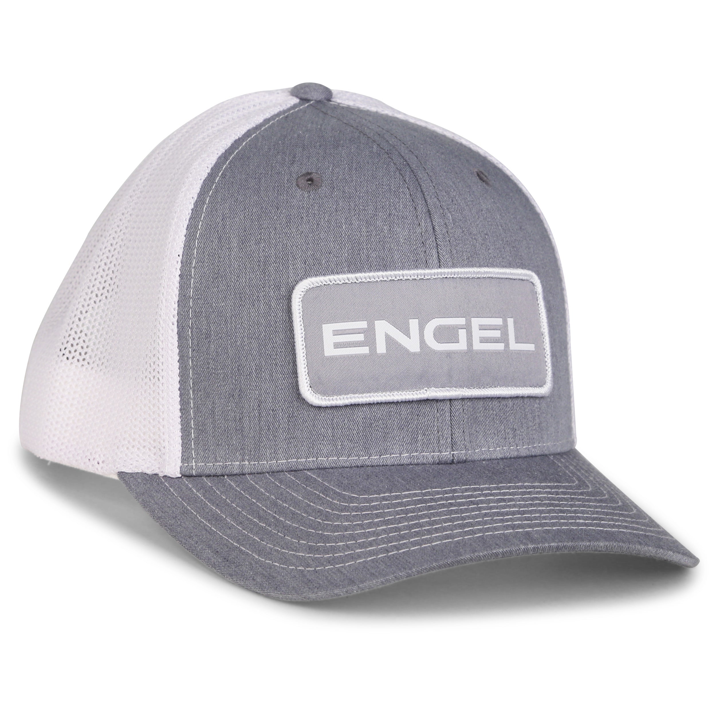 Engel Heather Grey & White 112 Trucker Cap by Richardson®、mySite、noshort