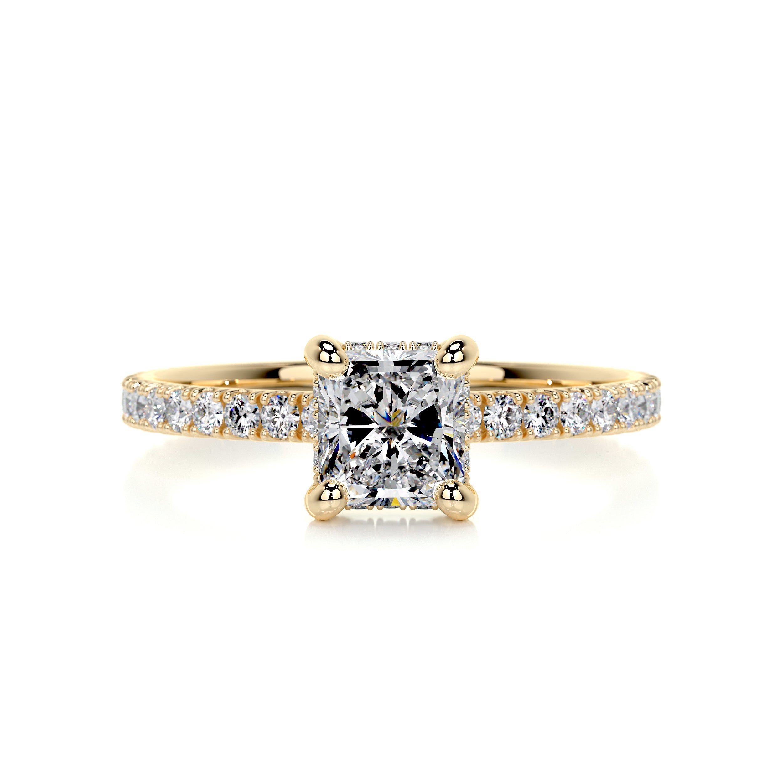 Deborah Moissanite & Diamond Ring -18K Yellow Gold、mySite、hinf8tx79