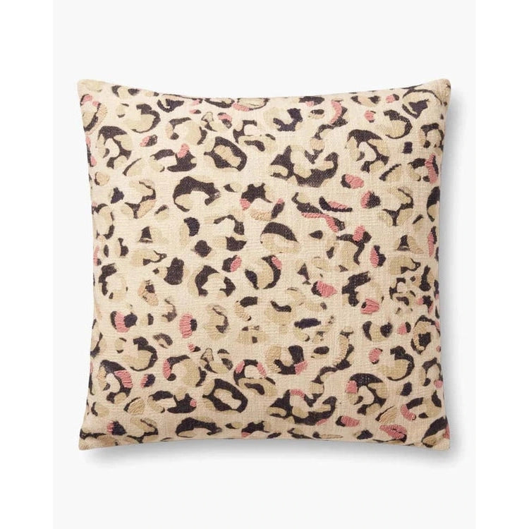 Leopard Spot Ivory Pink Cotton Pillow、mySite、gigharbornorthrealestate