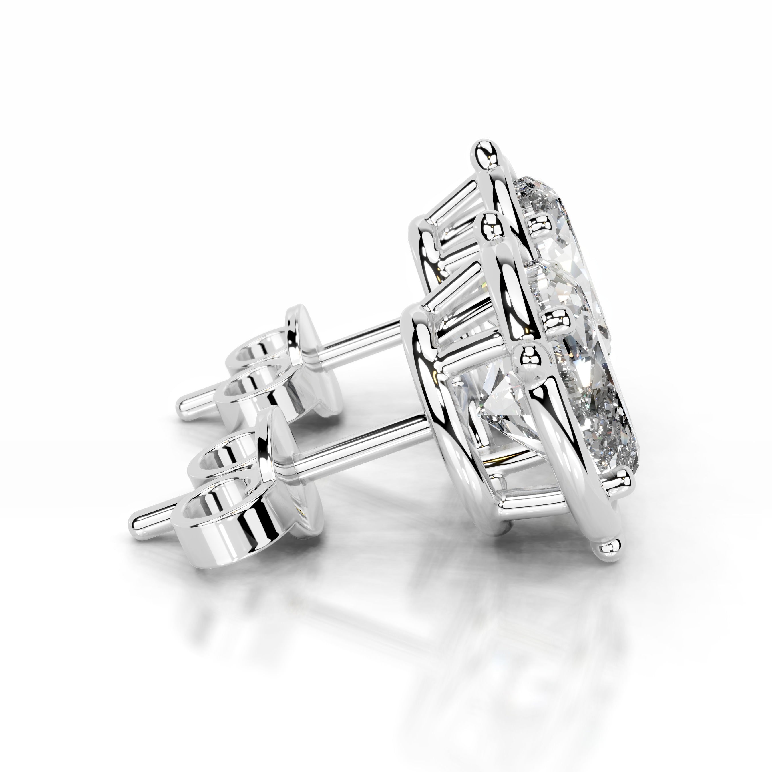 Rooted in Love Lab Grown Diamond Earrings - 14K White Gold、mySite、hinf8tx79