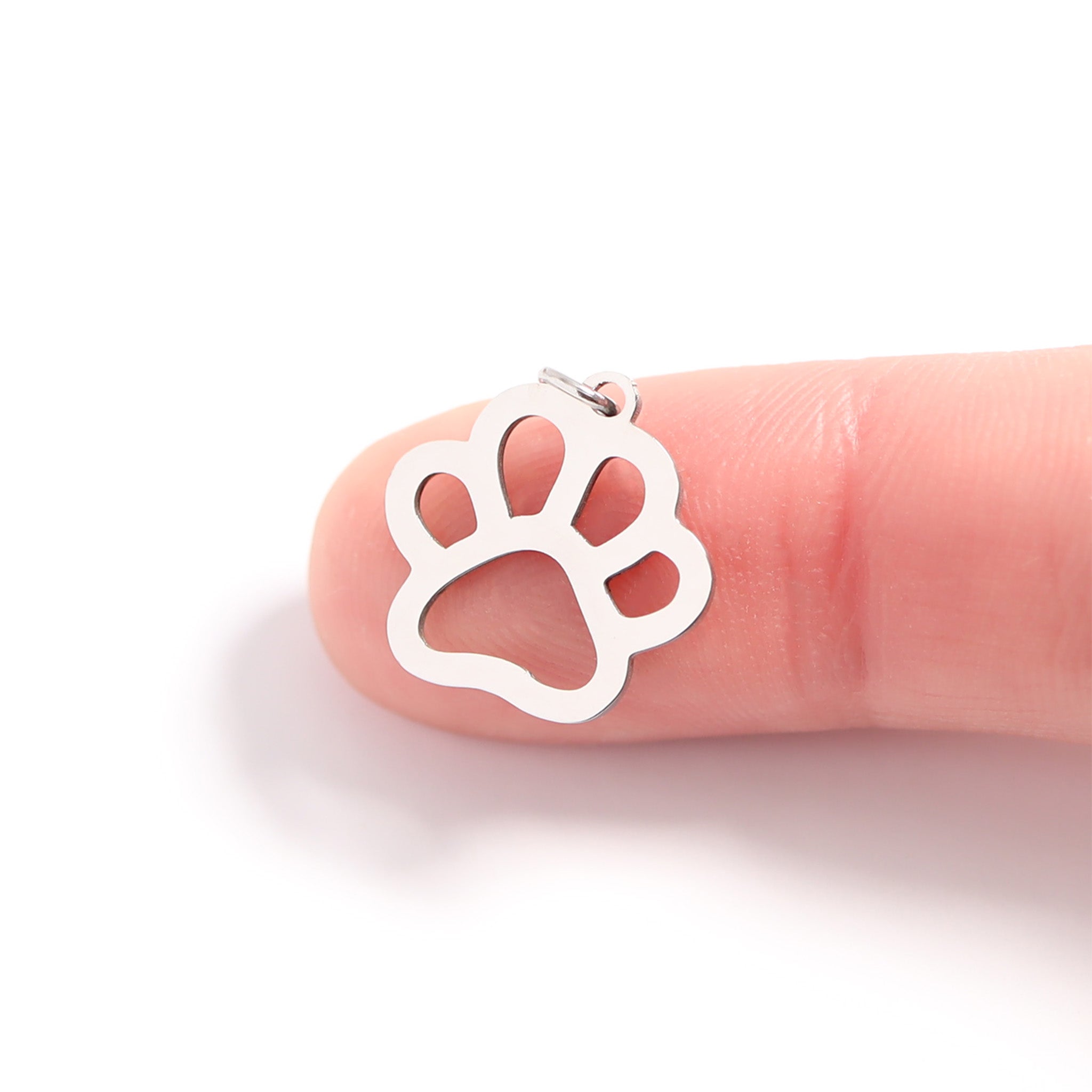 18K Gold PVD Stainless Steel Paw Print Charm / PDL0031、mySite、dreamappss