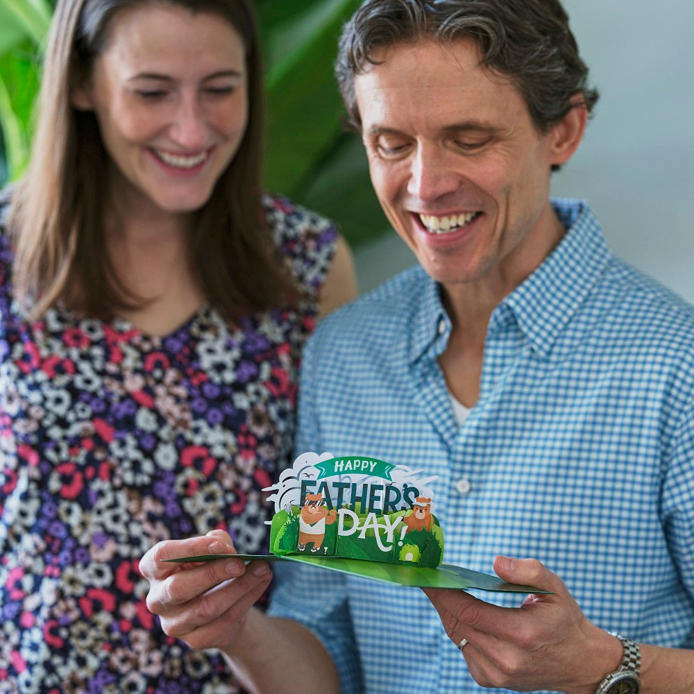 Happy Father's Day Golf Pop-Up Card、mySite、solidvoid