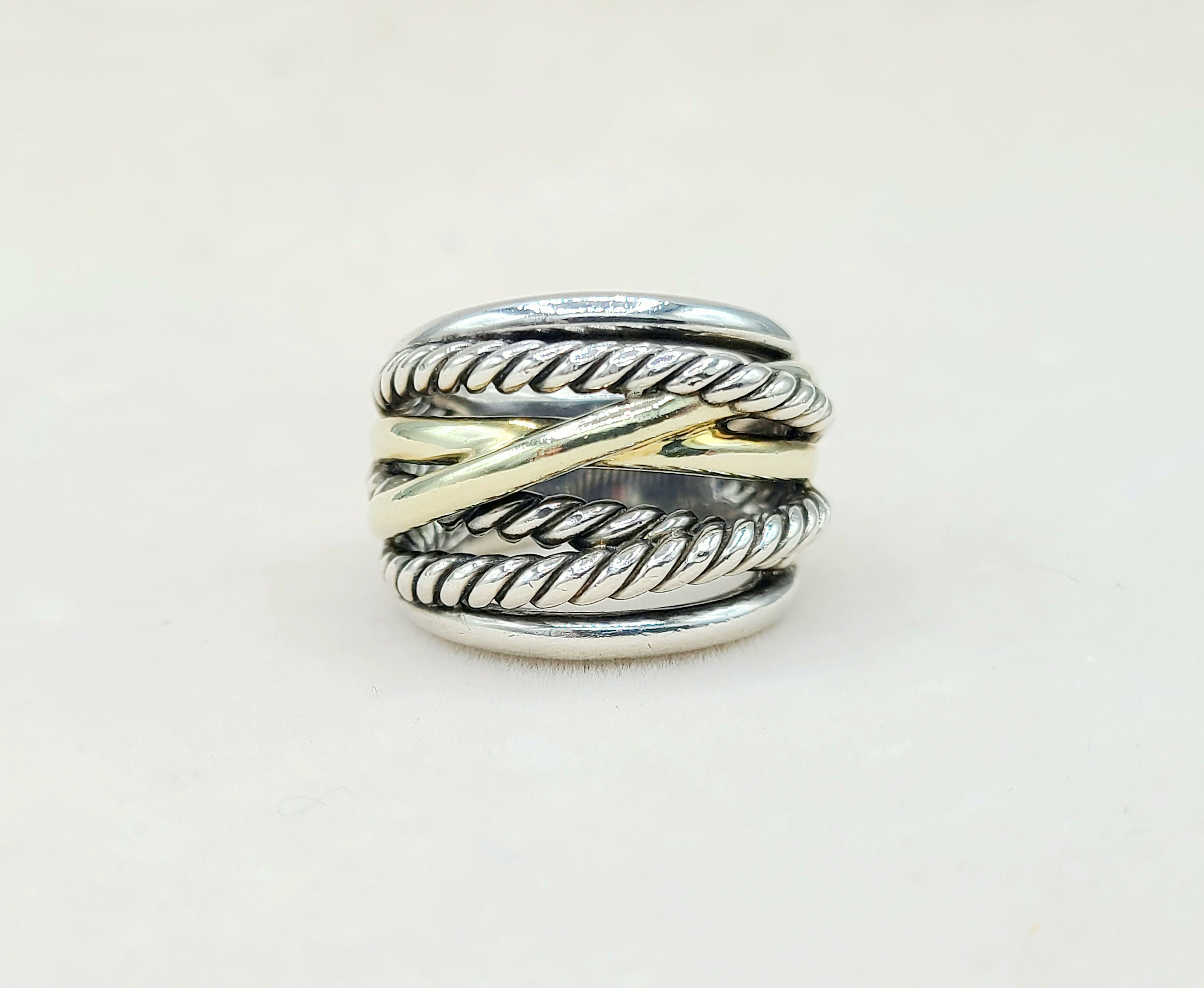 David Yurman Crossover Ring Wide with Gold、mySite、hinf8tx79