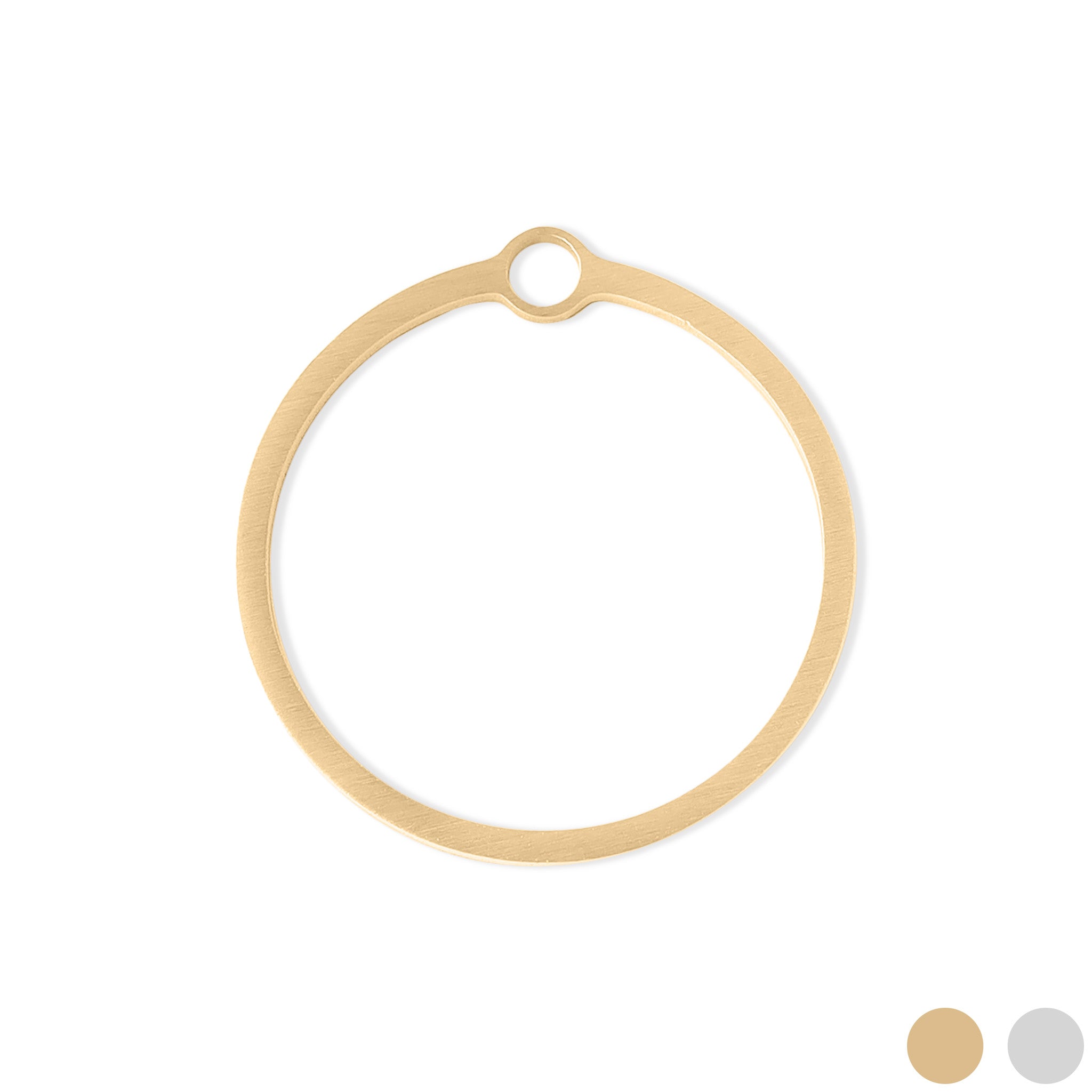 Stainless Steel Open Back Circle Bezel Pendant / PDL0147、mySite、dreamappss