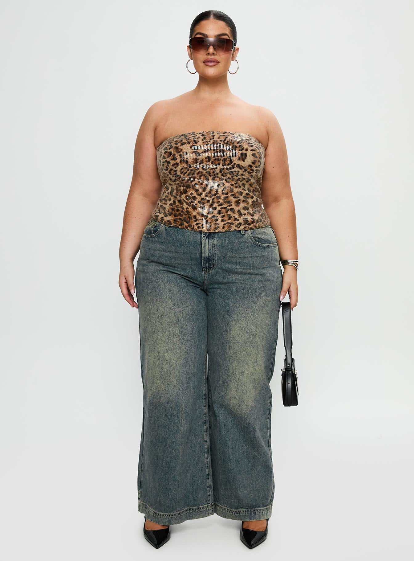 Learn To Fly Strapless Sequin Top Leopard Curve、mySite、solidvoid