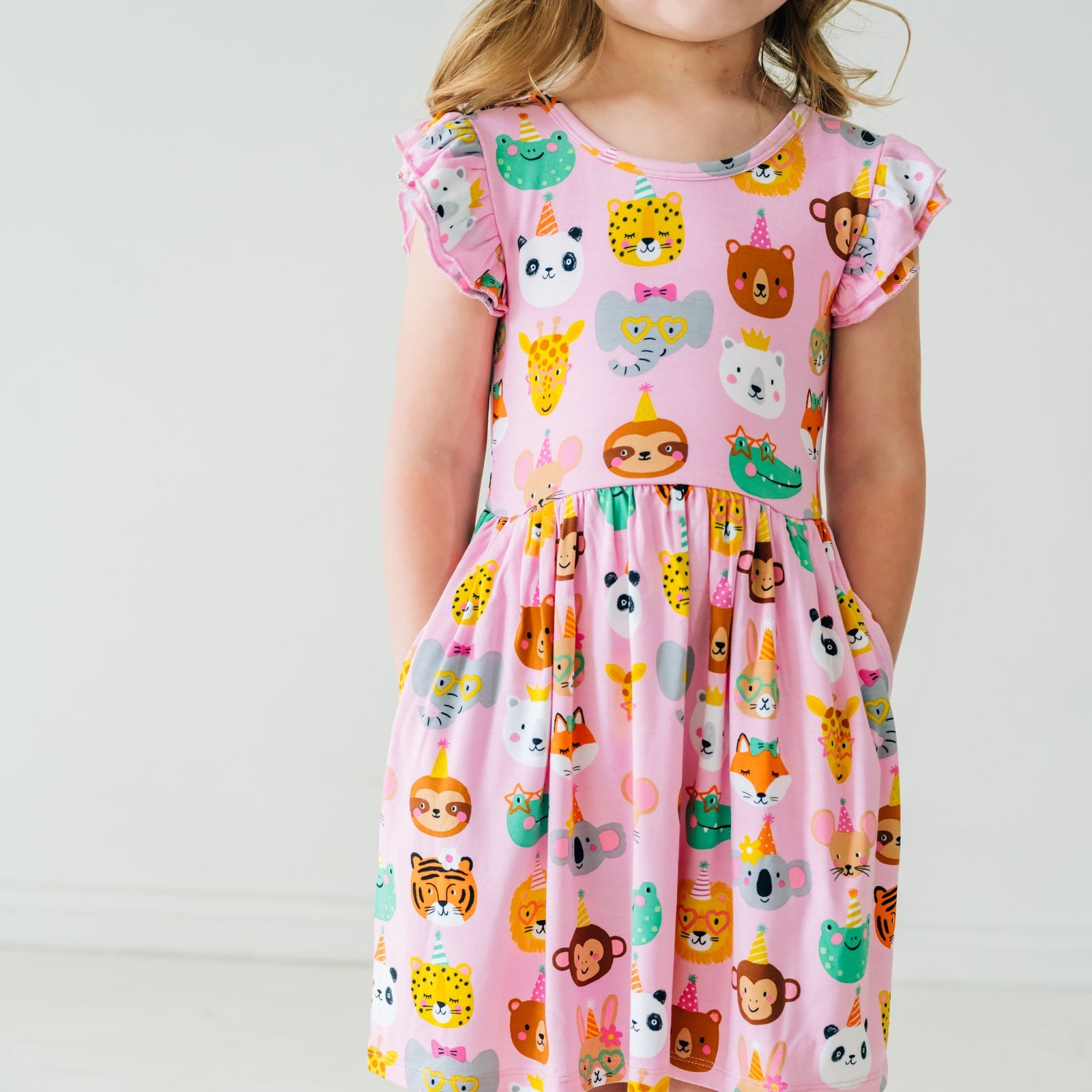 Pink Party Pals Flutter Skater Dress、mySite、g9winljtr