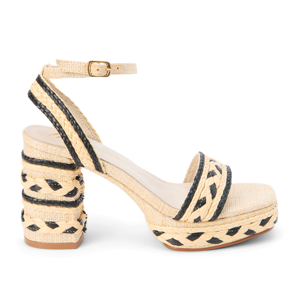 Lyla Ankle Strap Block Heel Platform Sandals、mySite、gtrtttuynbv