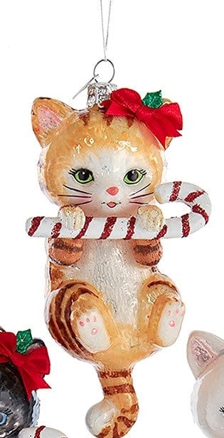 Cats with Candy Canes Noble Gems Ornaments、mySite、g9winljtr