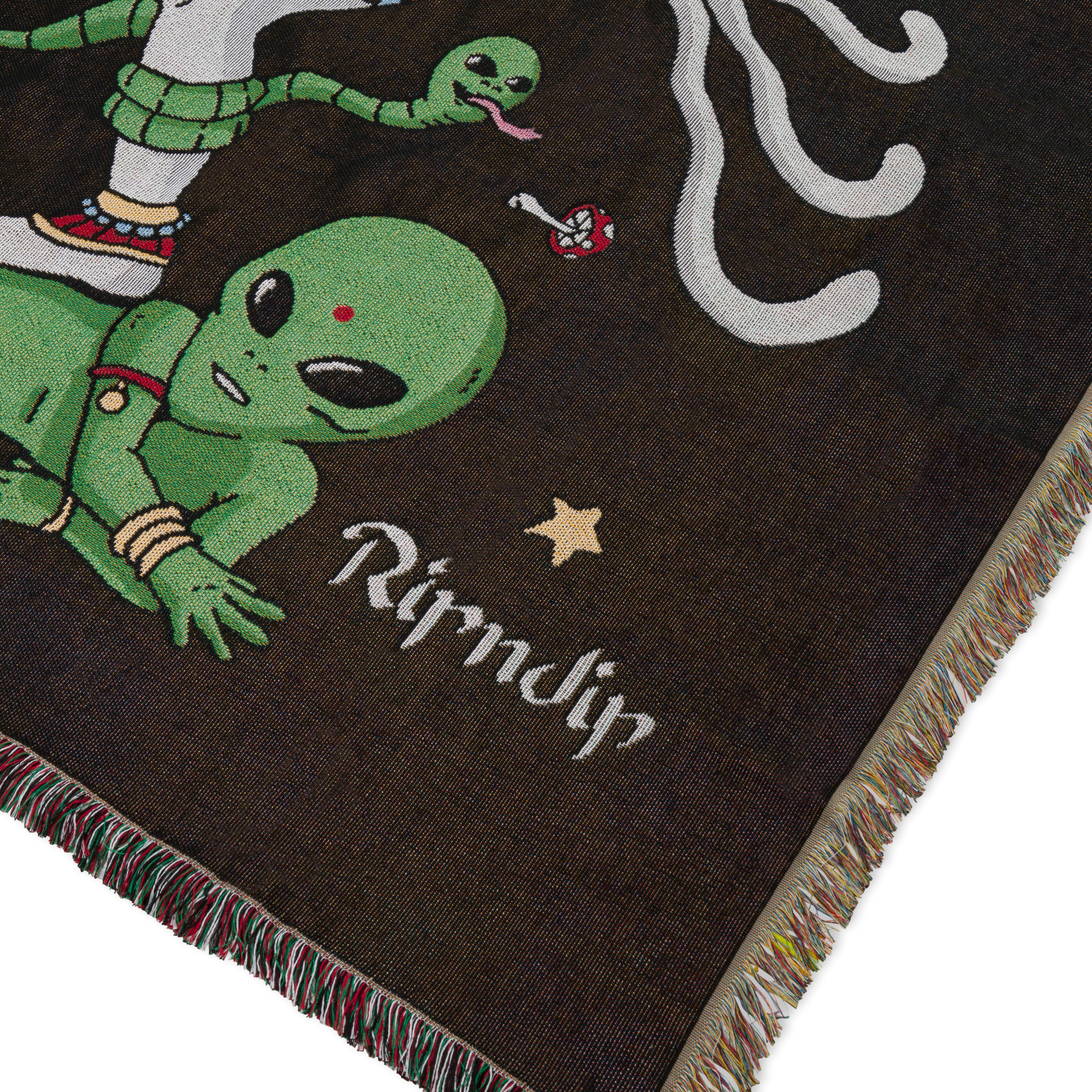  Alien Whisperer Woven Blanket (Black)、mySite、merchandisen