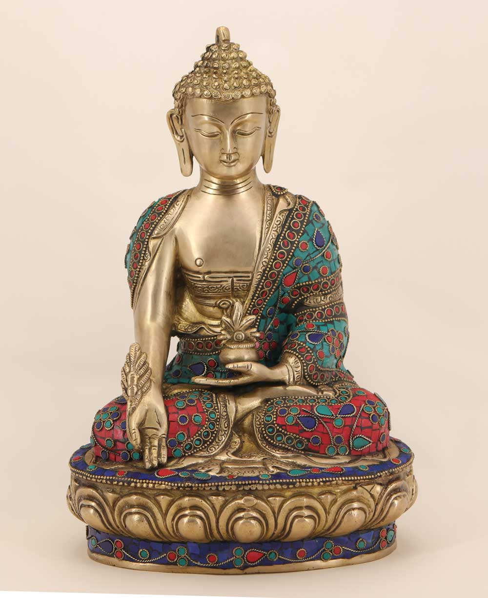 Colorful Brass Healing Medicine Buddha Statue、mySite、topwebapps