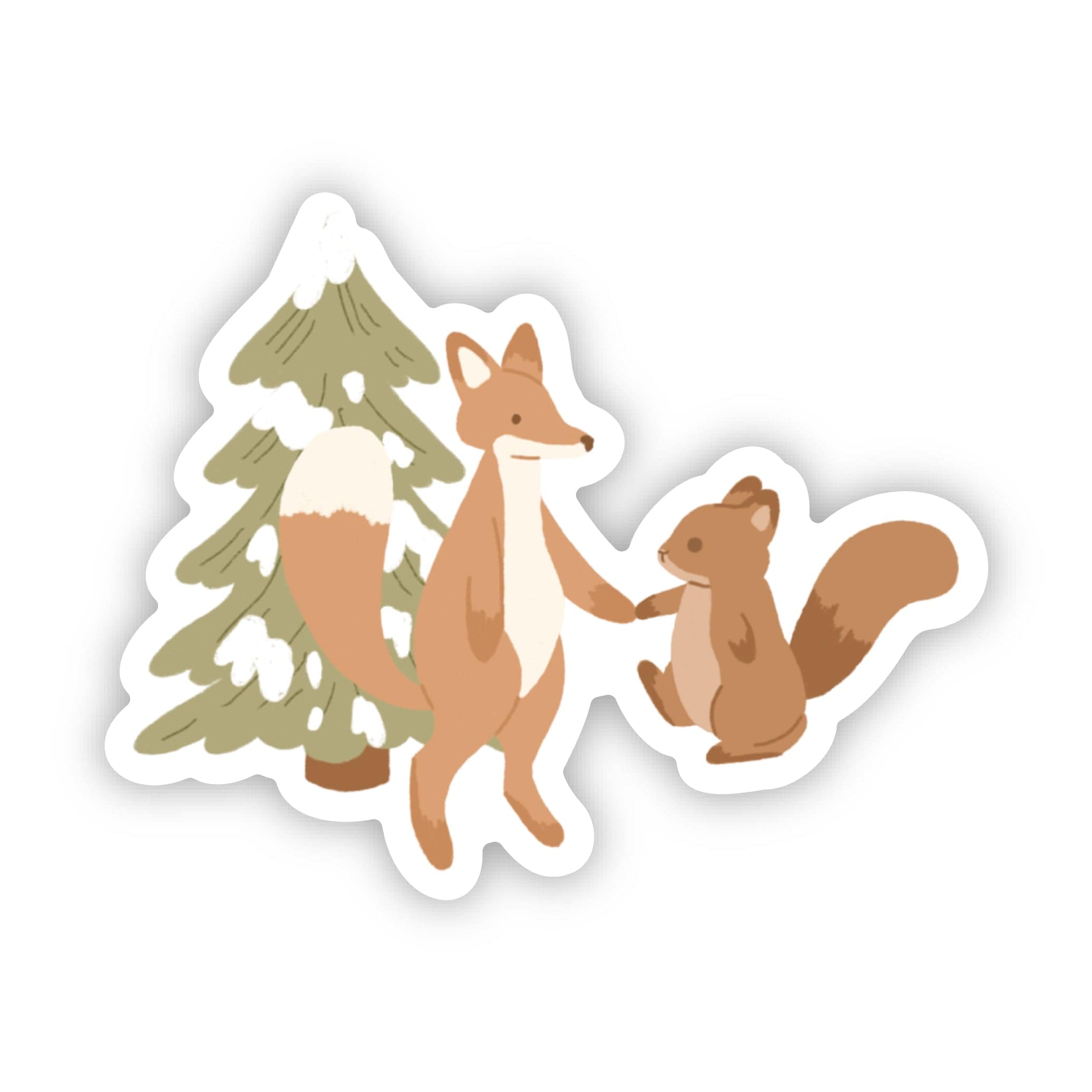  Squirrel Fox Snowy Winter Sticker、mySite、elrpsem3k