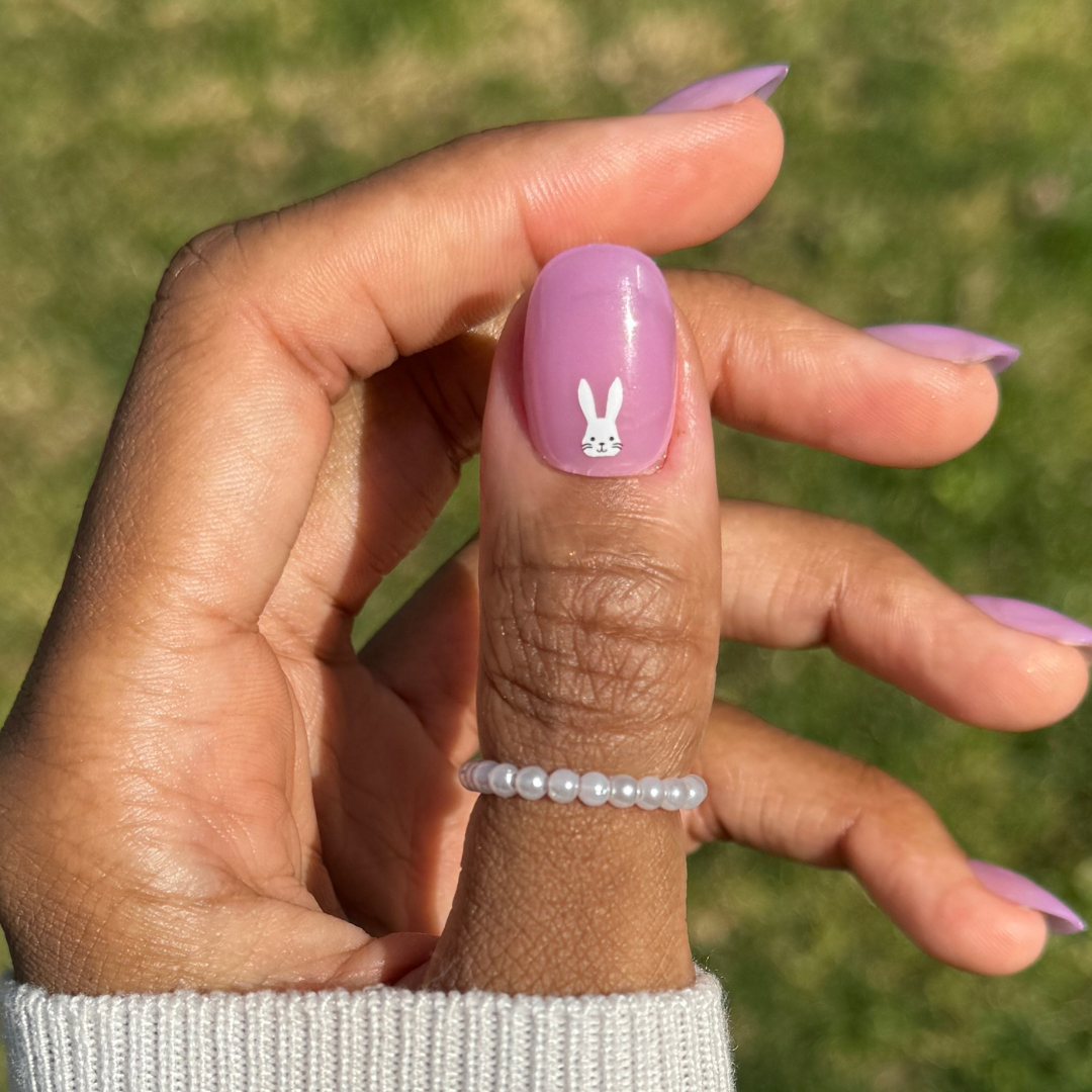 Hello Bunny! - Press-On | Short | Round、mySite、solidvoid