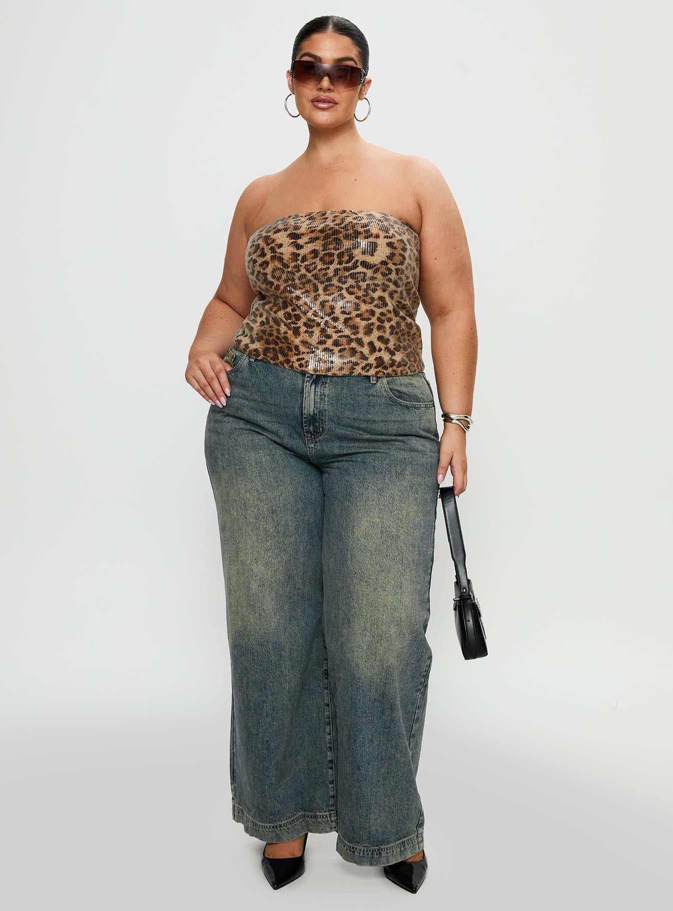 Learn To Fly Strapless Sequin Top Leopard Curve、mySite、solidvoid